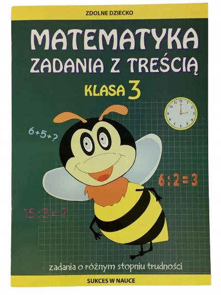 Okładka: Zbiór zadań matematyka klasa 3 zadania z treścią
