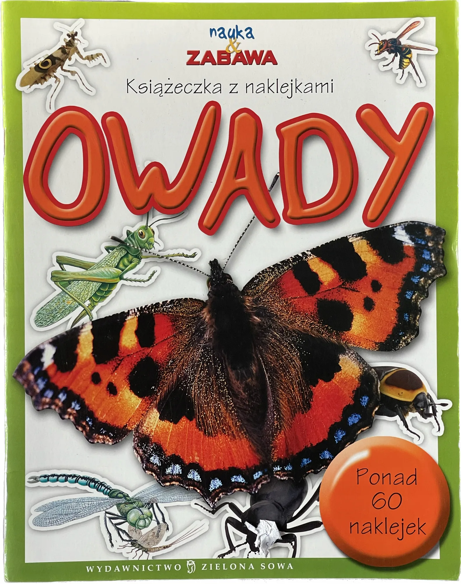 Okładka: OWADY edukacyjna z naklejkami A4 motyle