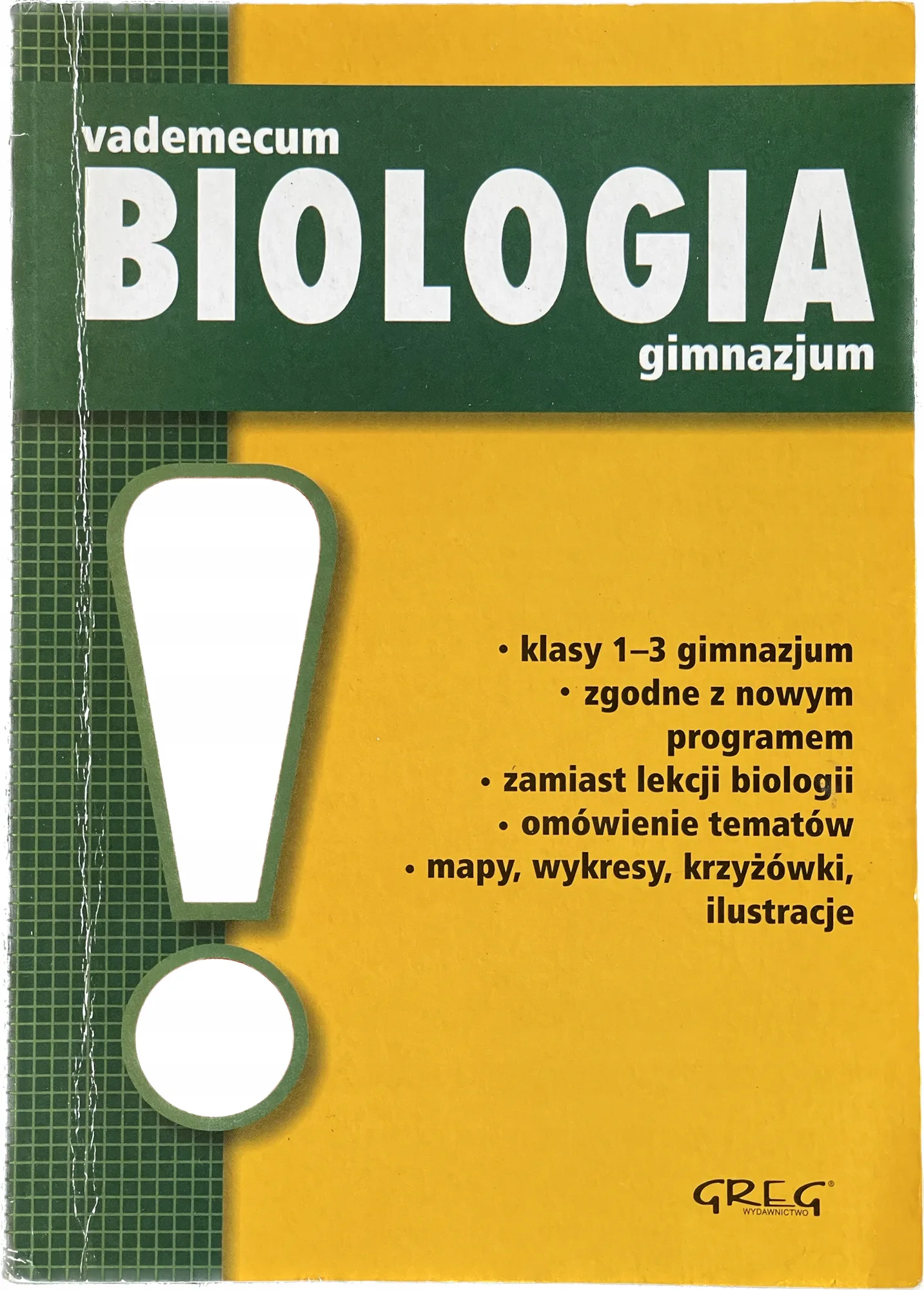 Okładka: Biologia vademecum gimn. ściąga szkoła podstawowa