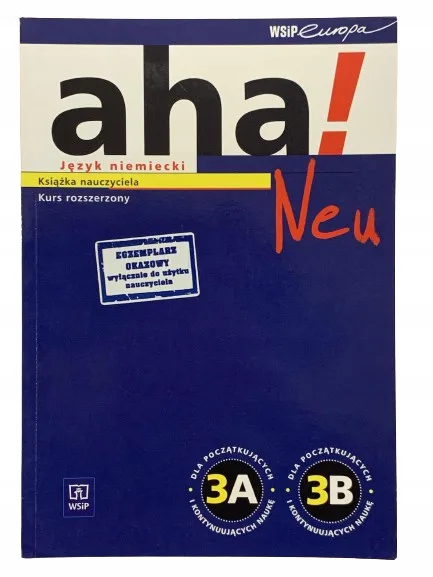 Okładka: Aha neu 3 sprawdziany testy zakres rozszerzony 8