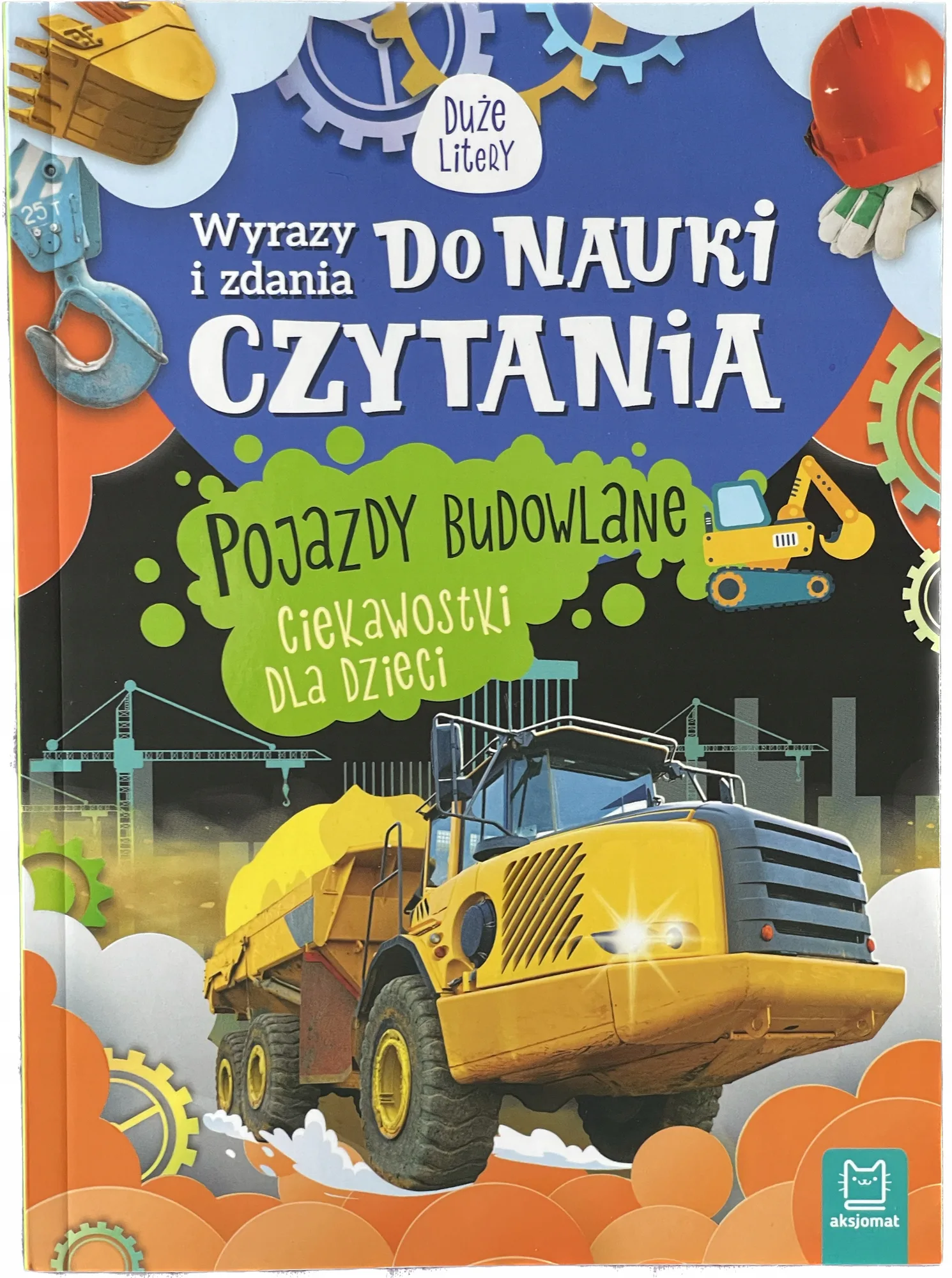 Okładka: Pojazdy budowlane nauka czytania duże litery