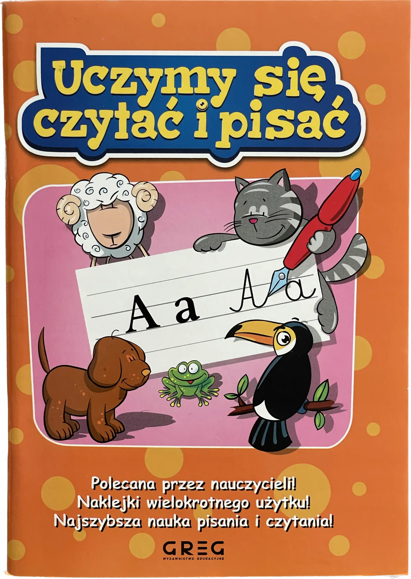 Okładka: zeszyt do kaligrafii NAUKA PISANIA ZERÓWKA literki