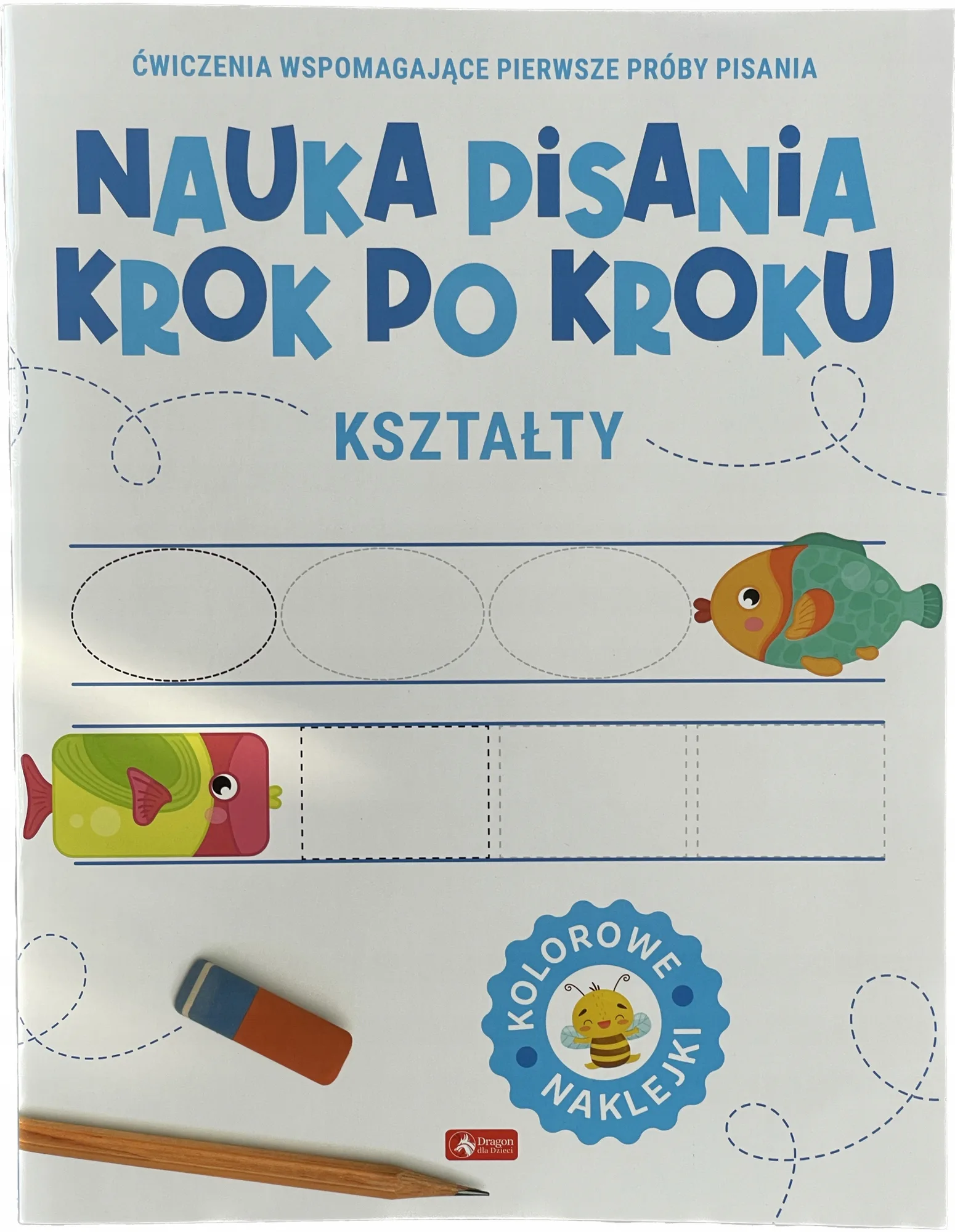 Okładka: książeczka edukacyjna z naklejkami Kształty 3 4 5