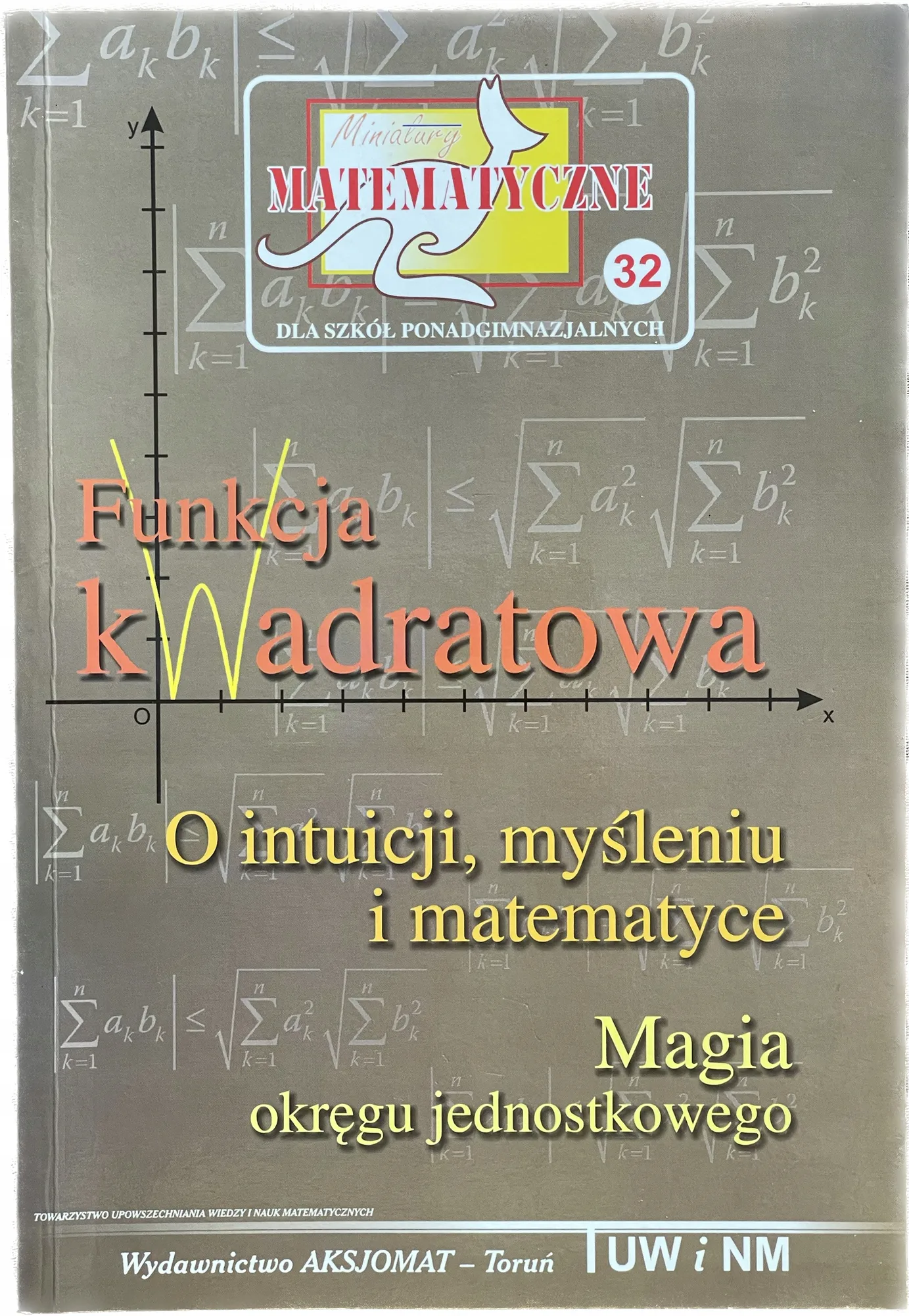 Okładka: Miniatury matematyczne cz 32 funkcja kwadratowa