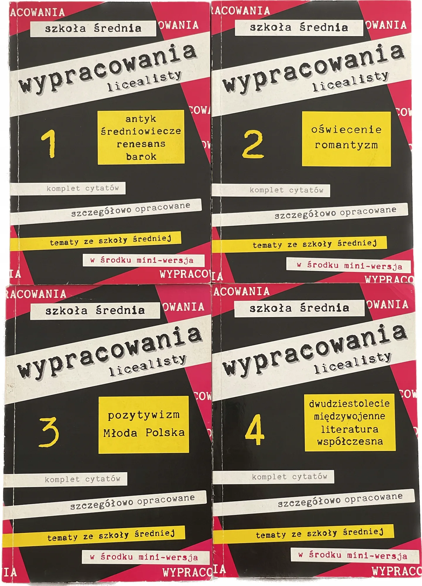 Okładka: WYPRACOWANIA LICEUM JĘZYK POLSKI SZKOŁA ŚREDNIA