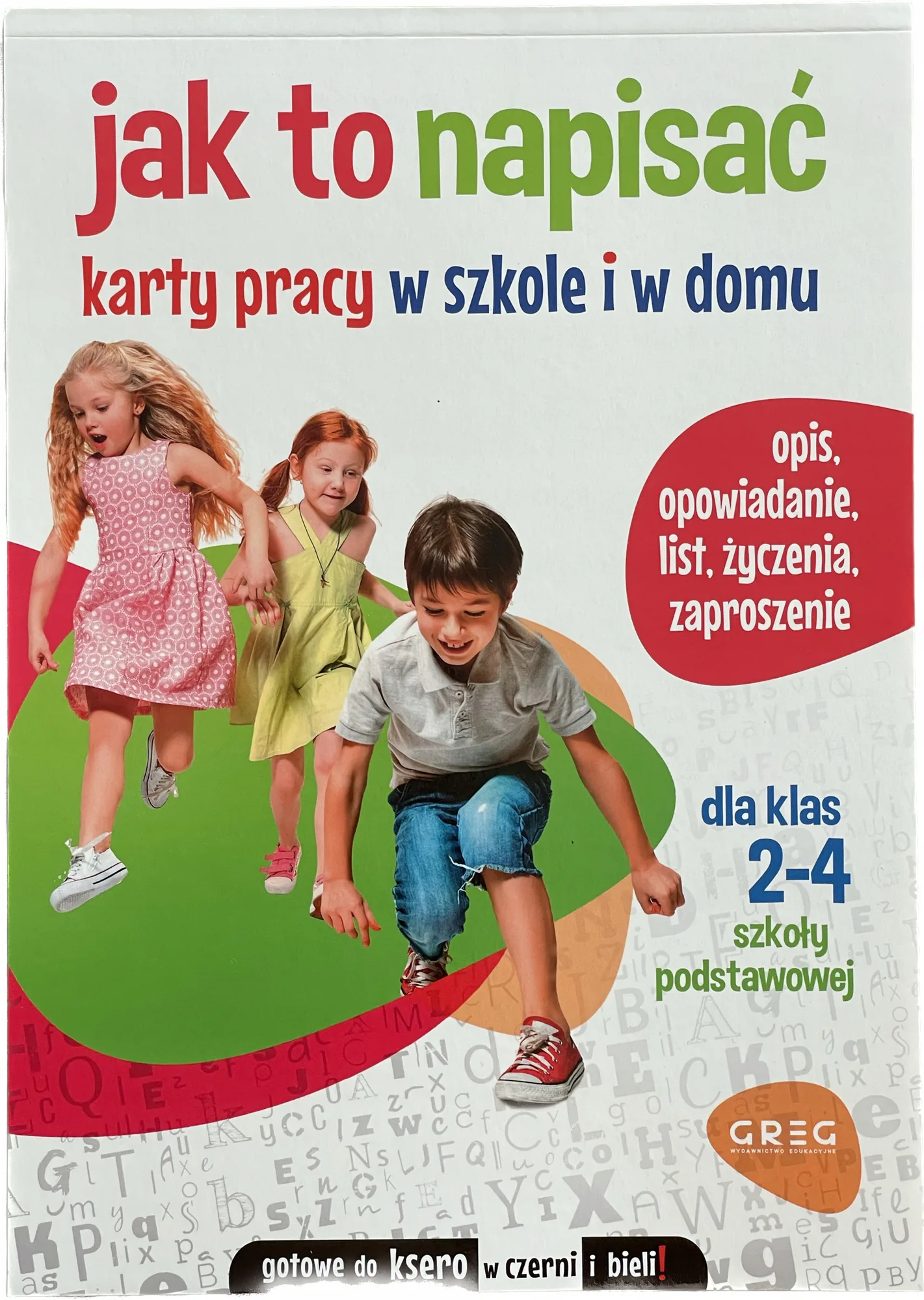Okładka: Karty pracy KLASA 2 3 4 WYPRACOWANIA opis opowiadanie nauka pisania