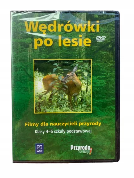 Okładka: WĘDROWKI PO LESIE PRZYRODA BIOLOGIA WSIP 4 5 6 DVD