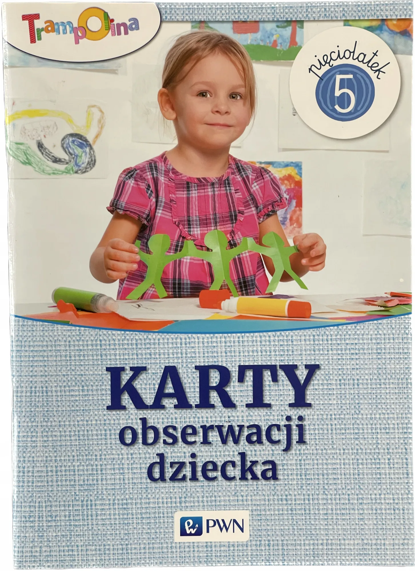 Okładka: TRAMPOLINA 5 lat karty badania obserwacji dziecka pięciolatka diagnoza PWN