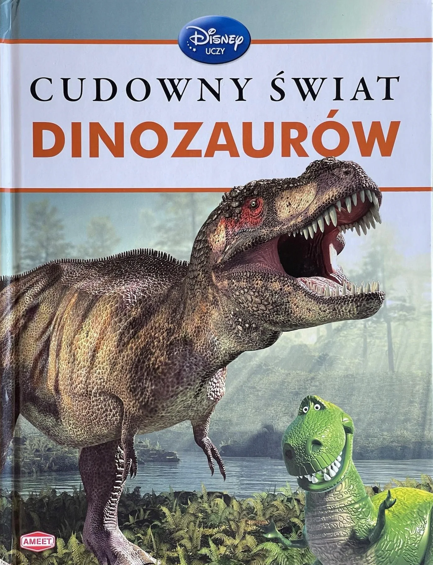 Okładka: Cudowny świat dinozaurów album dla dzieci