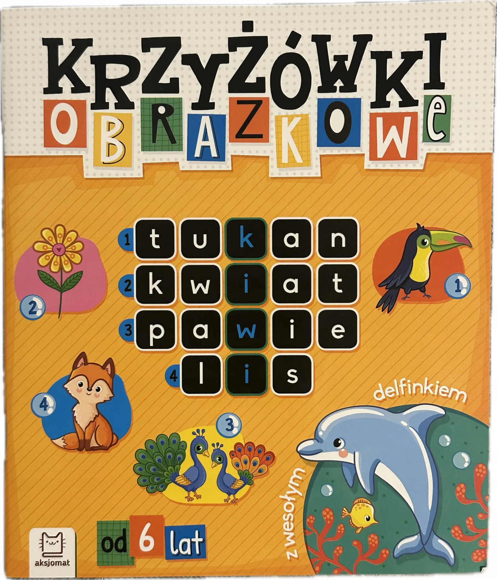 Okładka: Krzyżówki obrazkowe od 6 lat z odpowiedziami 6 7 lat