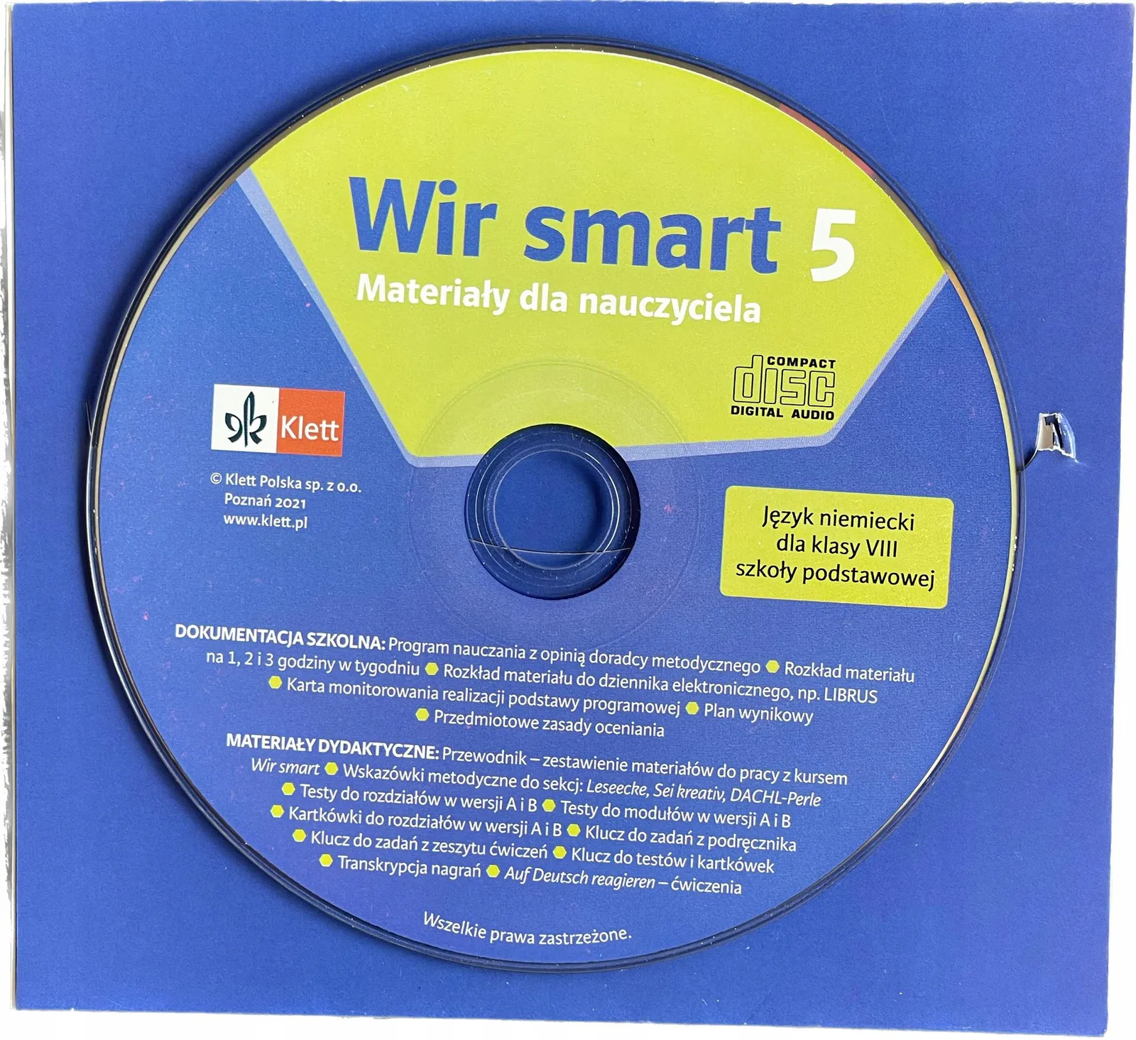 Okładka: WIR SMART 5 sprawdziany TESTY na cd KLASA 8