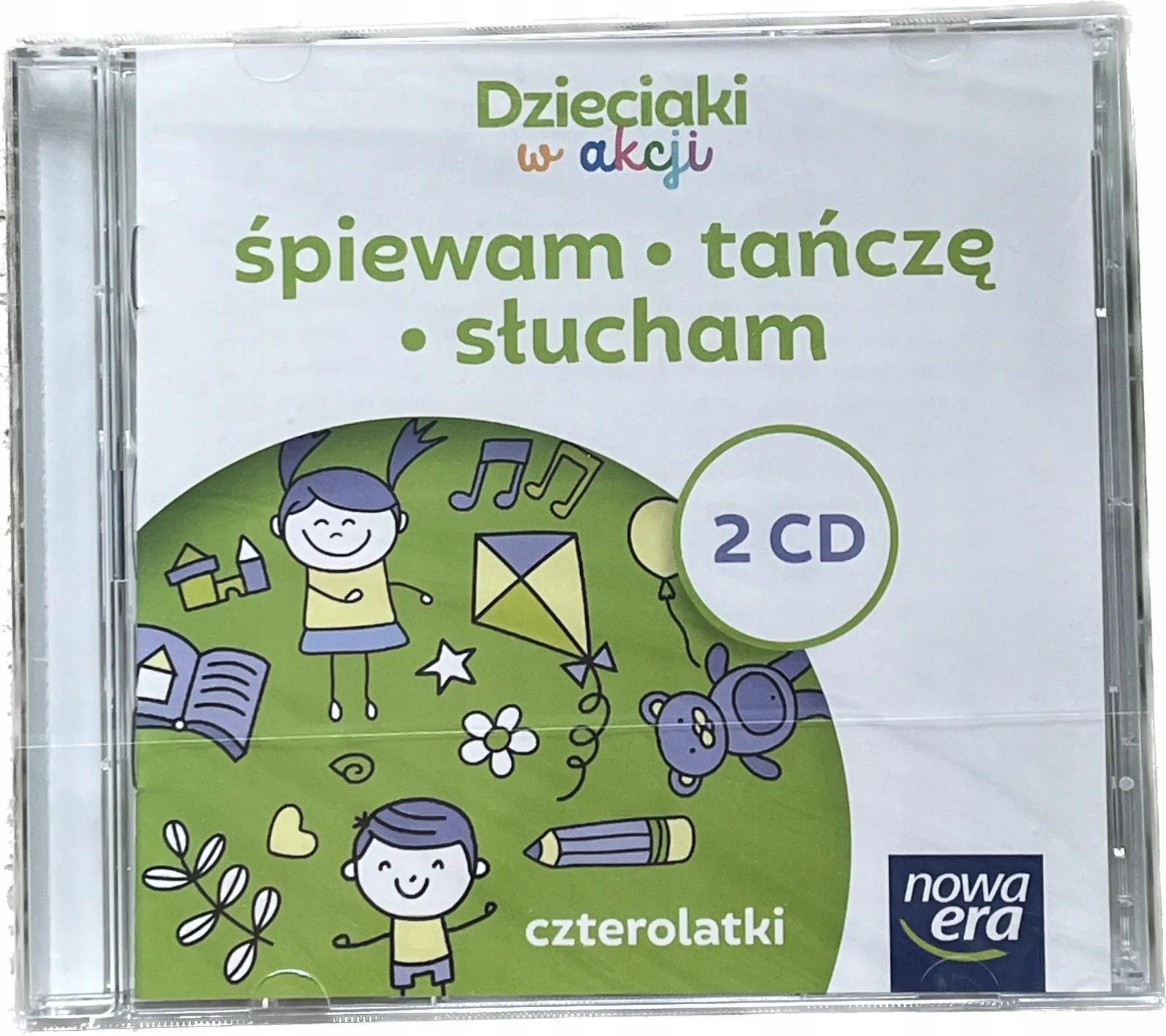 Okładka: Czterolatki Dzieciaki w akcji 2 cd piosenki utwory ŚPIEWAM TAŃCZĘ SŁucham