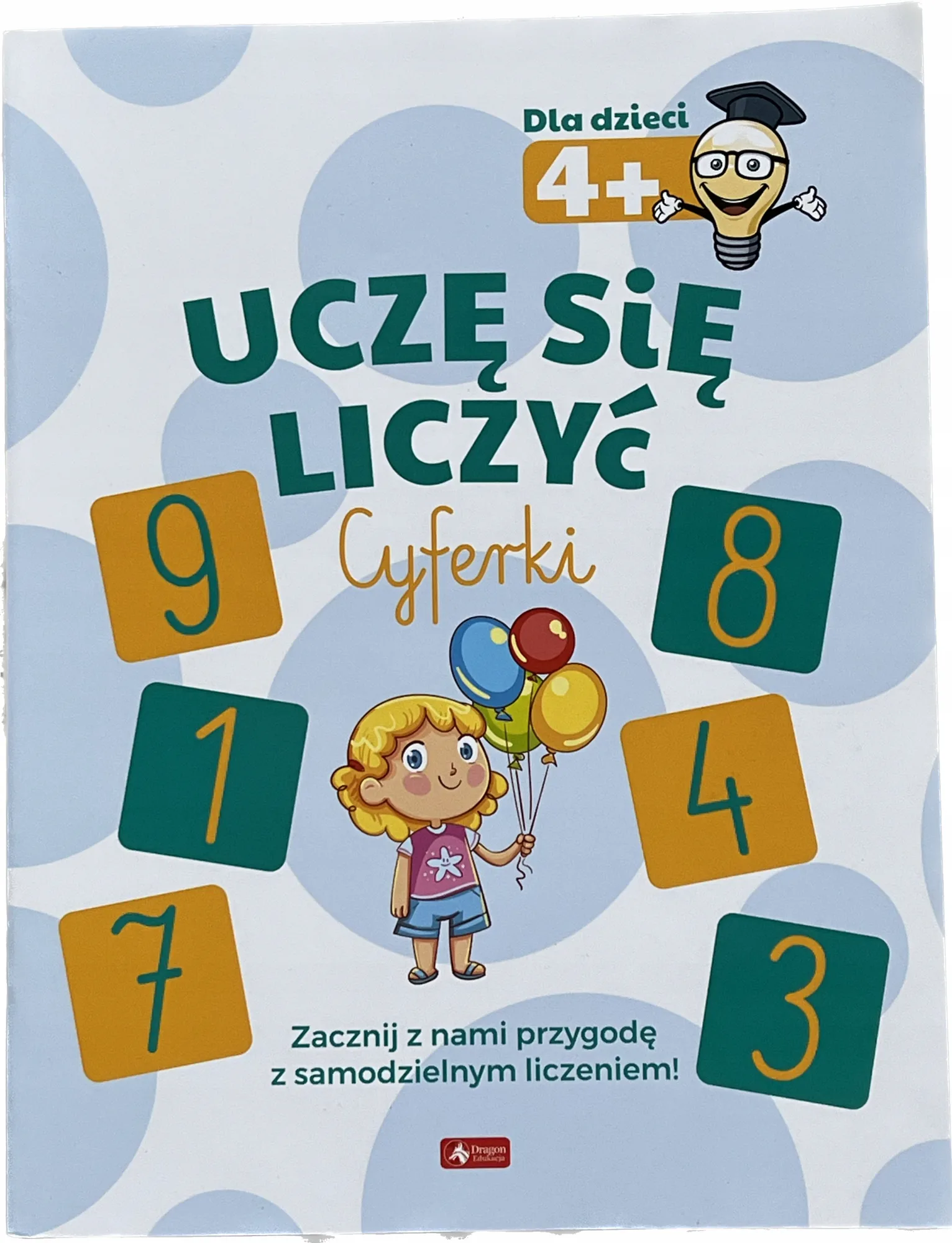 Okładka: CYFERKI cyfry ćwiczenia KALIGRAFIA 4 5 LAT 4+ NAUKA PISANIA A4
