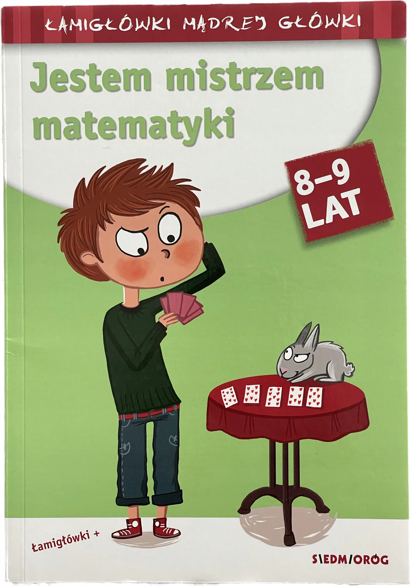 Okładka: książeczka edukacyjna karty pracy 8 9 łamigłówki Jestem mistrzem matematyki