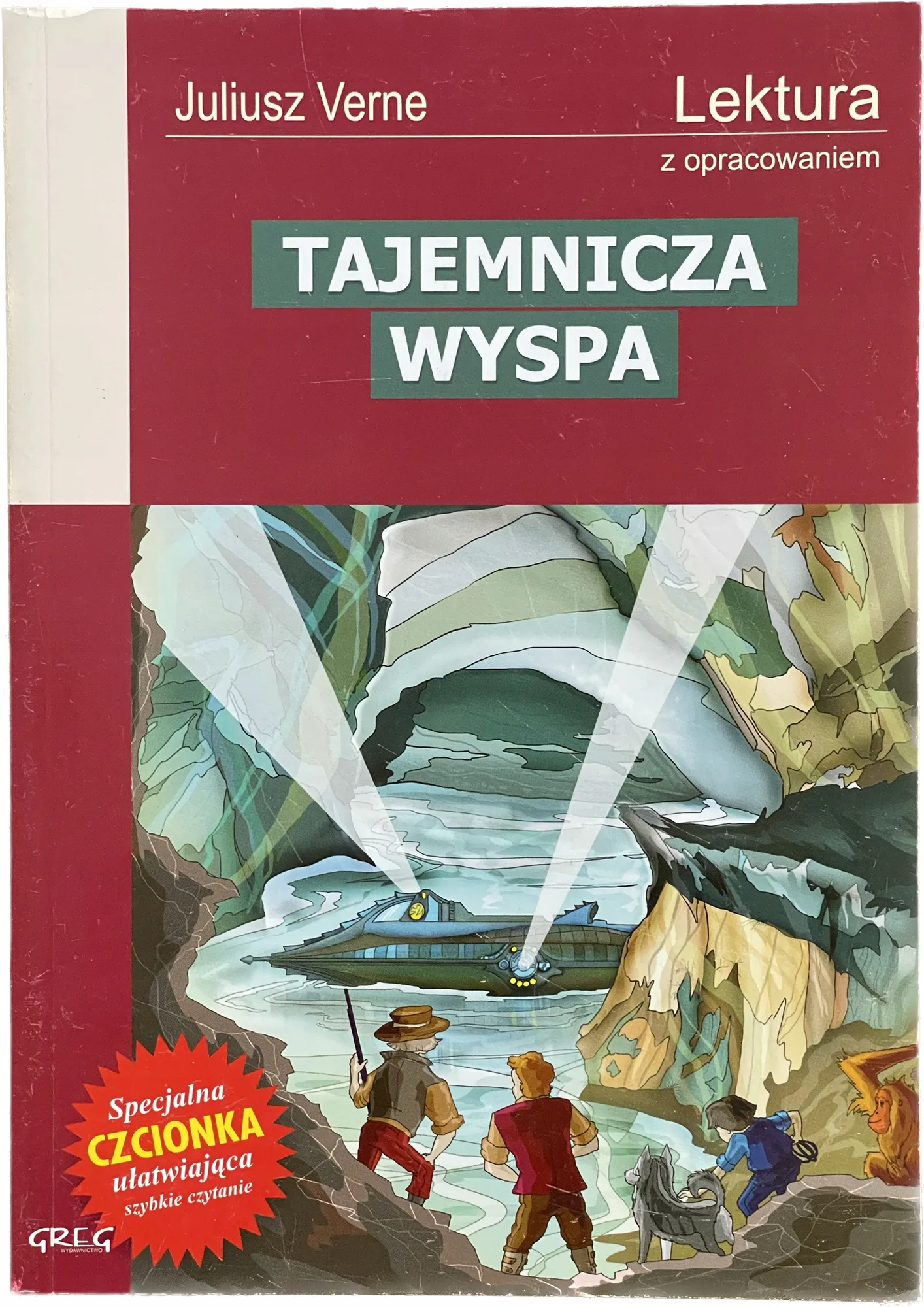 Okładka: Tajemnicza wyspa LEKTURA Z OPRACOWANIEM VERNE