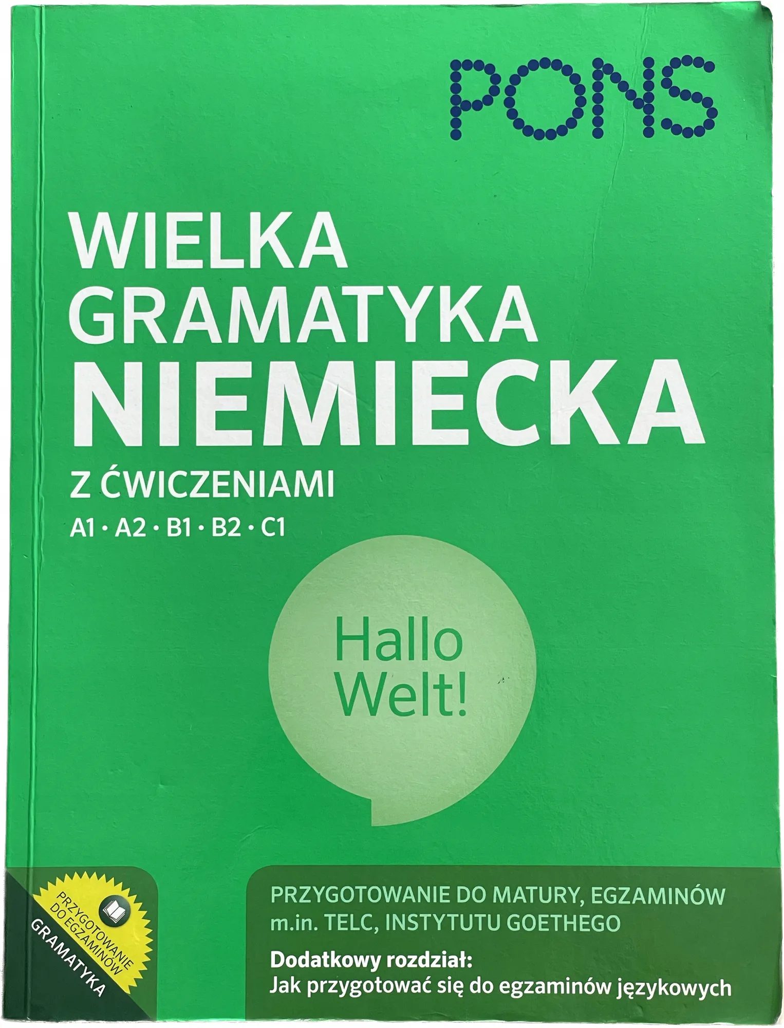 Okładka: WIELKA GRAMATYKA JĘZYKA niemieckiego liceum PONS