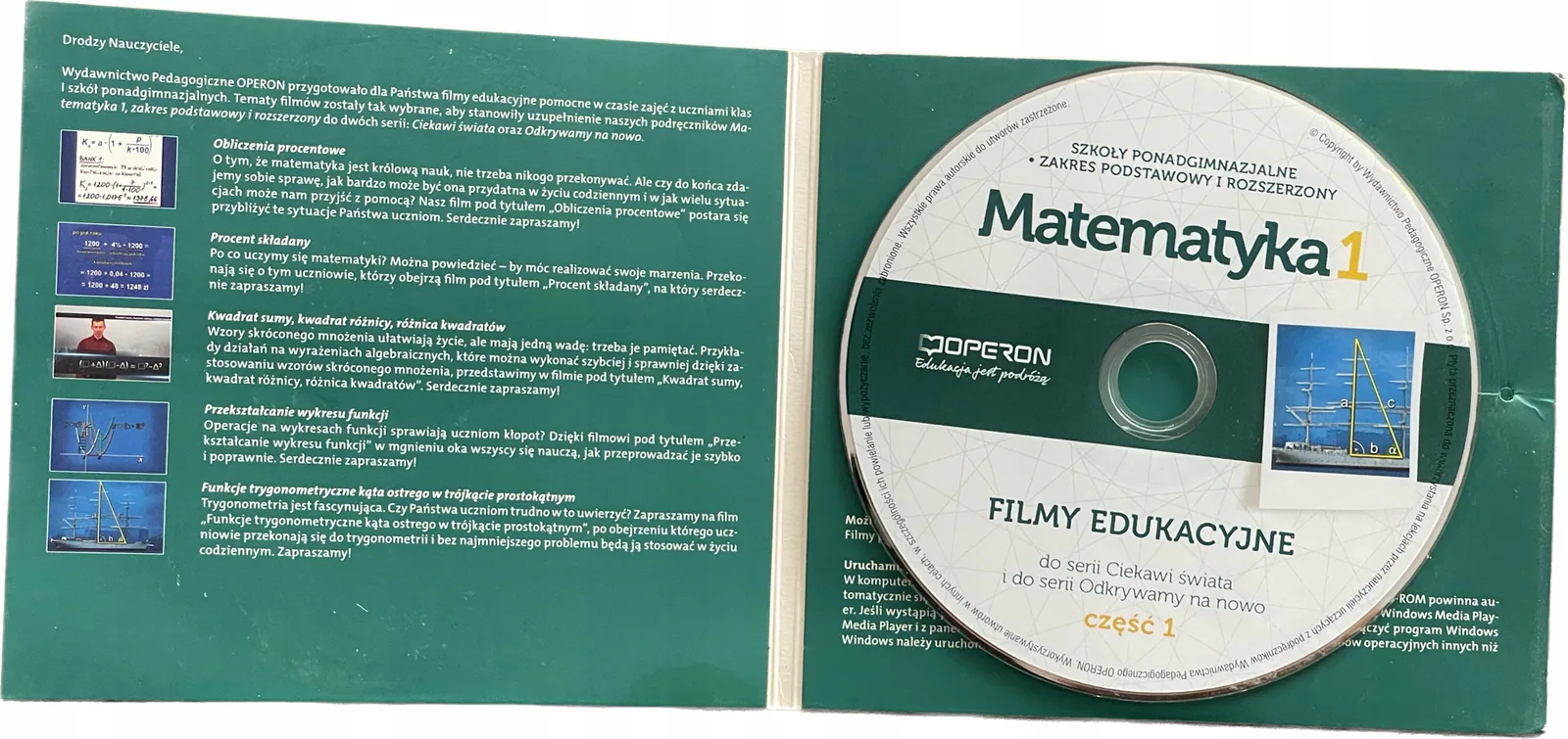 Okładka: Matematyka OPERON filmy edukacyjne liceum