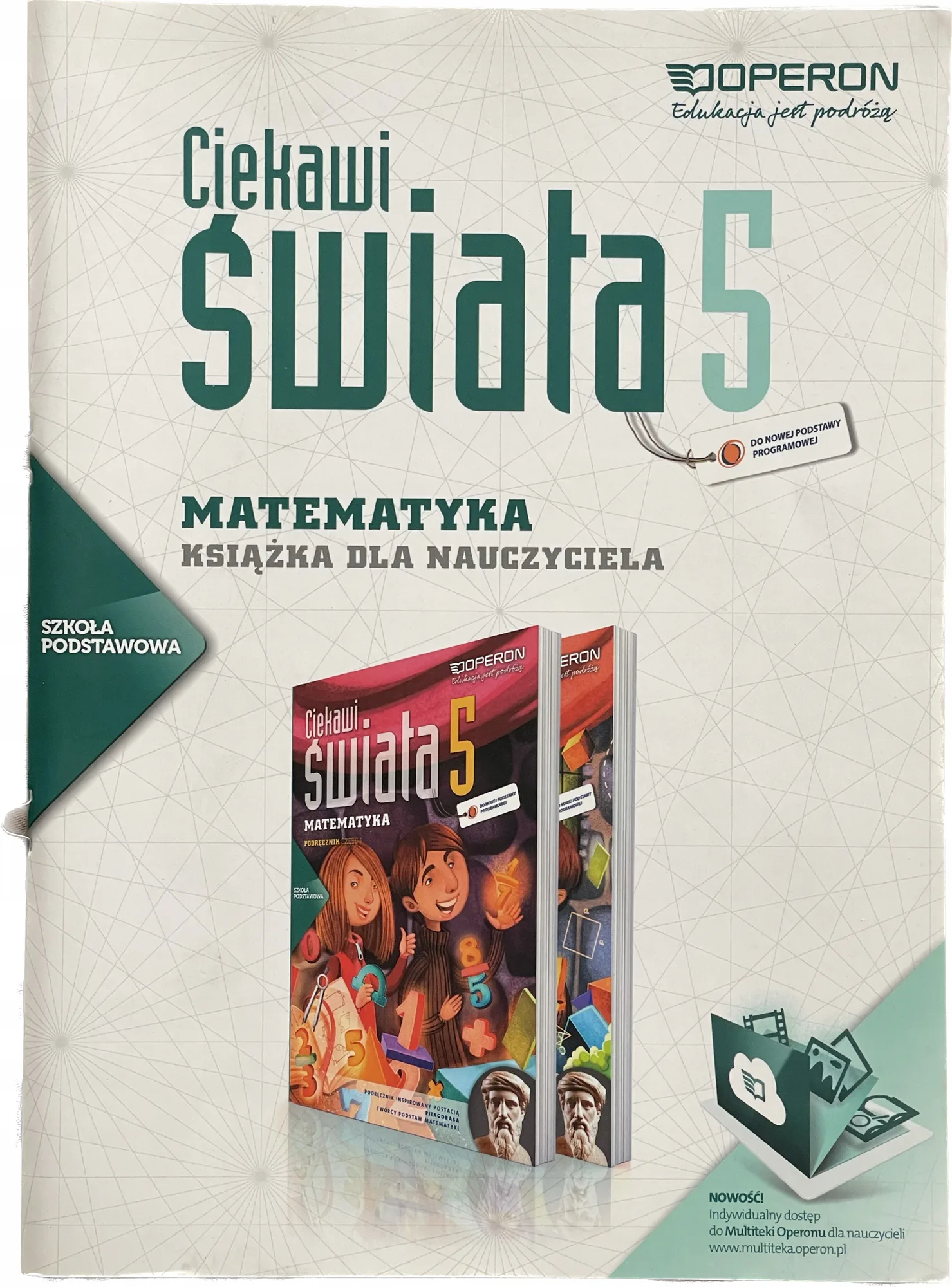 Okładka: MATEMATYKA 5 ksiązka NAUCZYCIELA OPERON TESTY