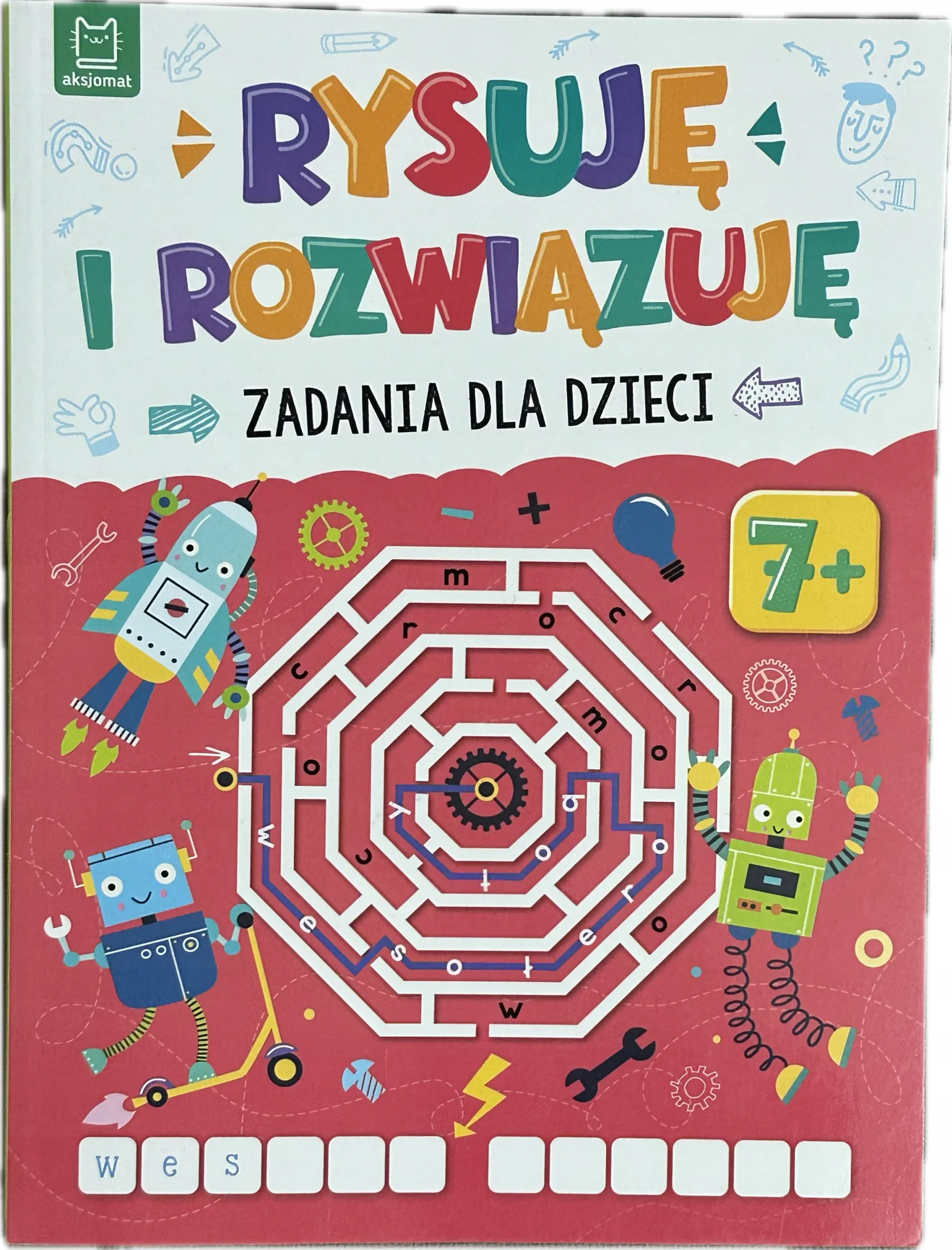 Okładka: Łamigłówki zadania ZABAWY LOGICZNE klasa 1 2 7+ Rysuję i rozwiązuję