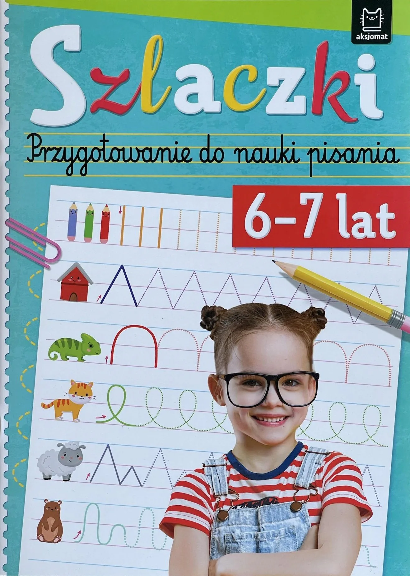 Okładka: 5 6 lat KALIGRAFIA rysowanie po śladzie szlaczki dla przedszkolaków