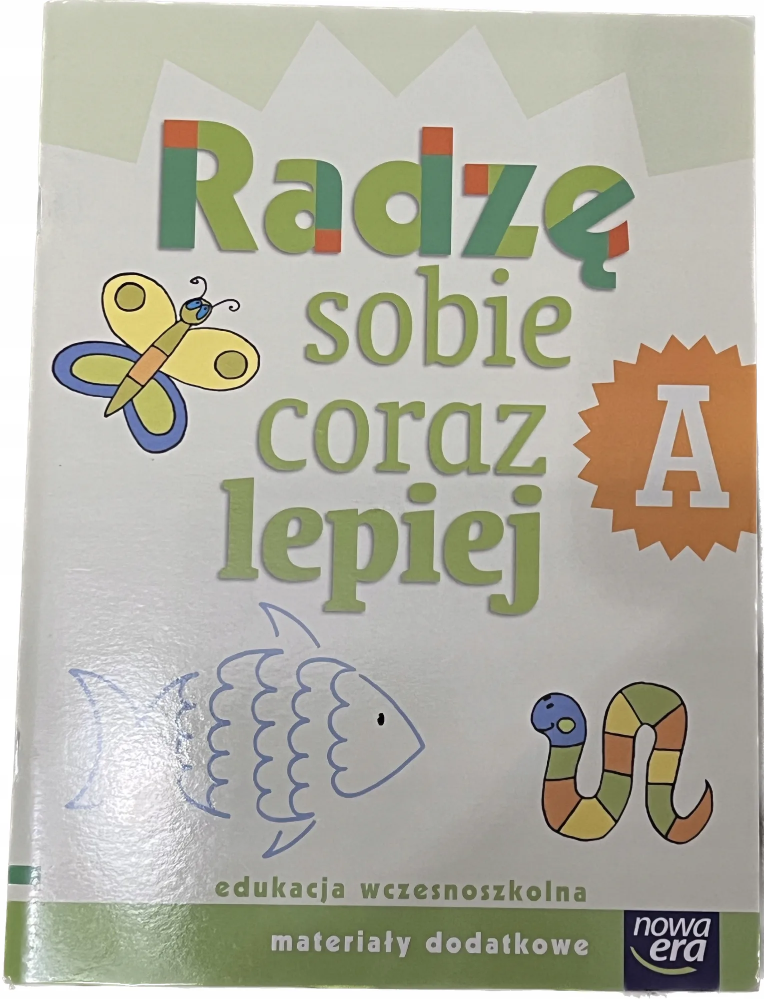 Okładka: zeszyt do kaligrafii NAUKA PISANIA PO ŚLADZIE LITERY CYFRY 5 6 ĆWICZENIA