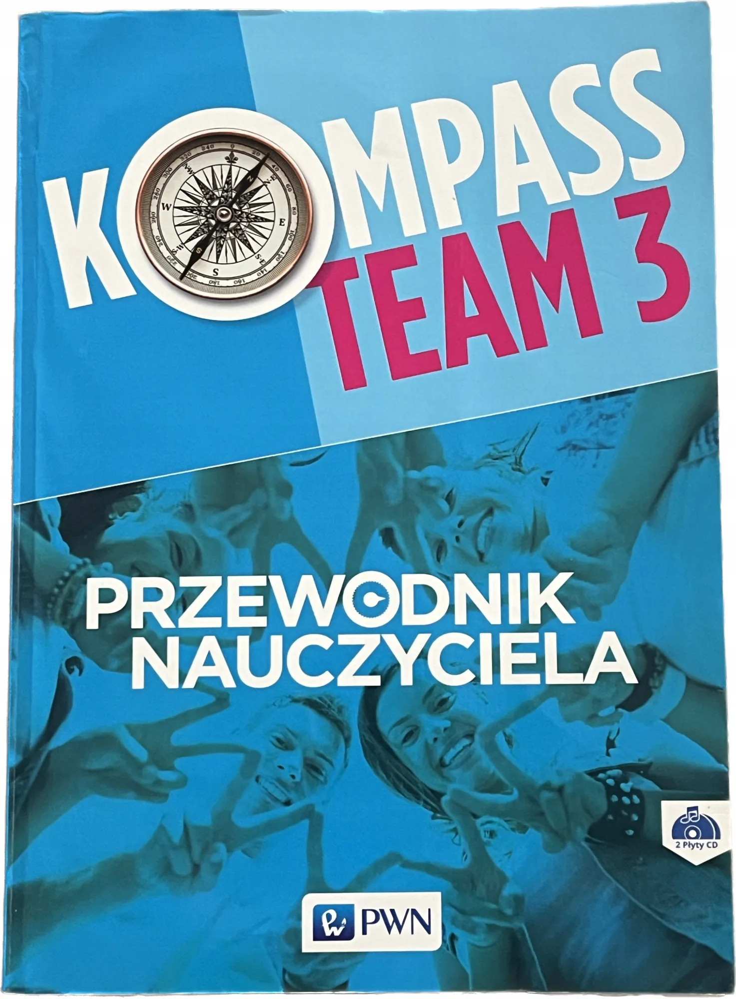 Okładka: Kompass team 3 książka poradnik nauczyciela PWN 2023 2 płyty cd KLASA 8