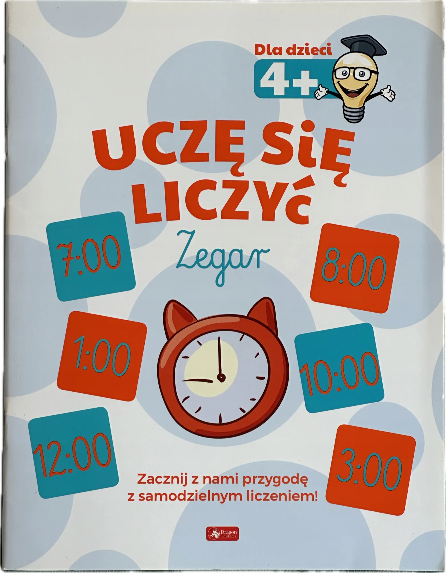 Okładka: Książeczka edukacyjna zegar nauka liczenia 4 5 6