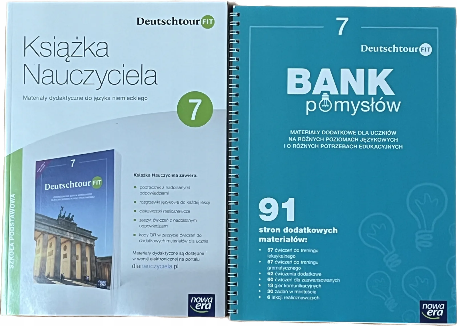 Okładka: Deutschtour fit klasa 7 ksiązka nauczyciela + BANK POMYSŁÓW NOWA ERA kompl