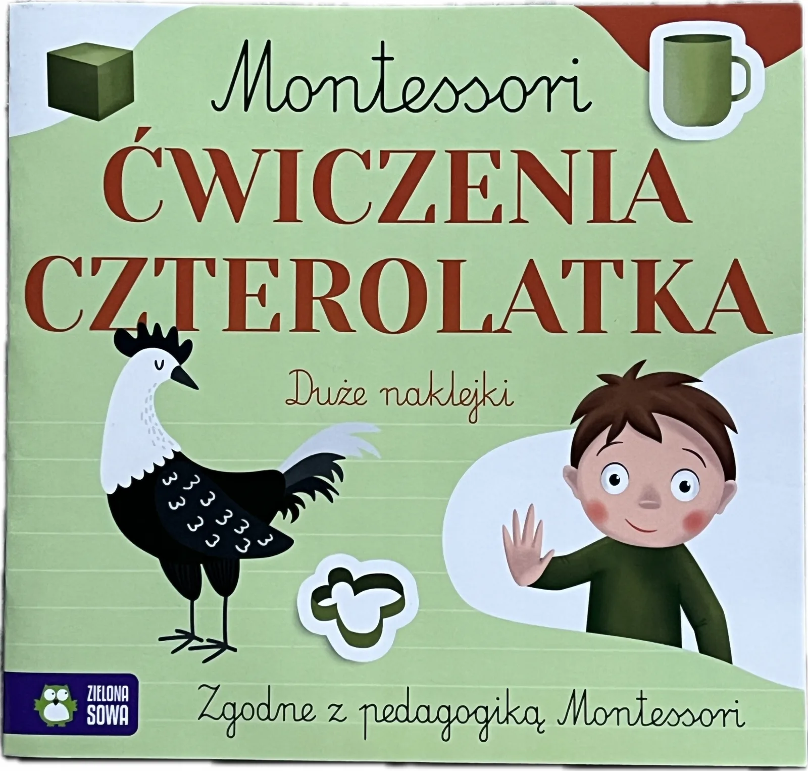 Okładka: Karty pracy ćwiczenia dla czterolatka 4 lata MONTESSORI naklejki