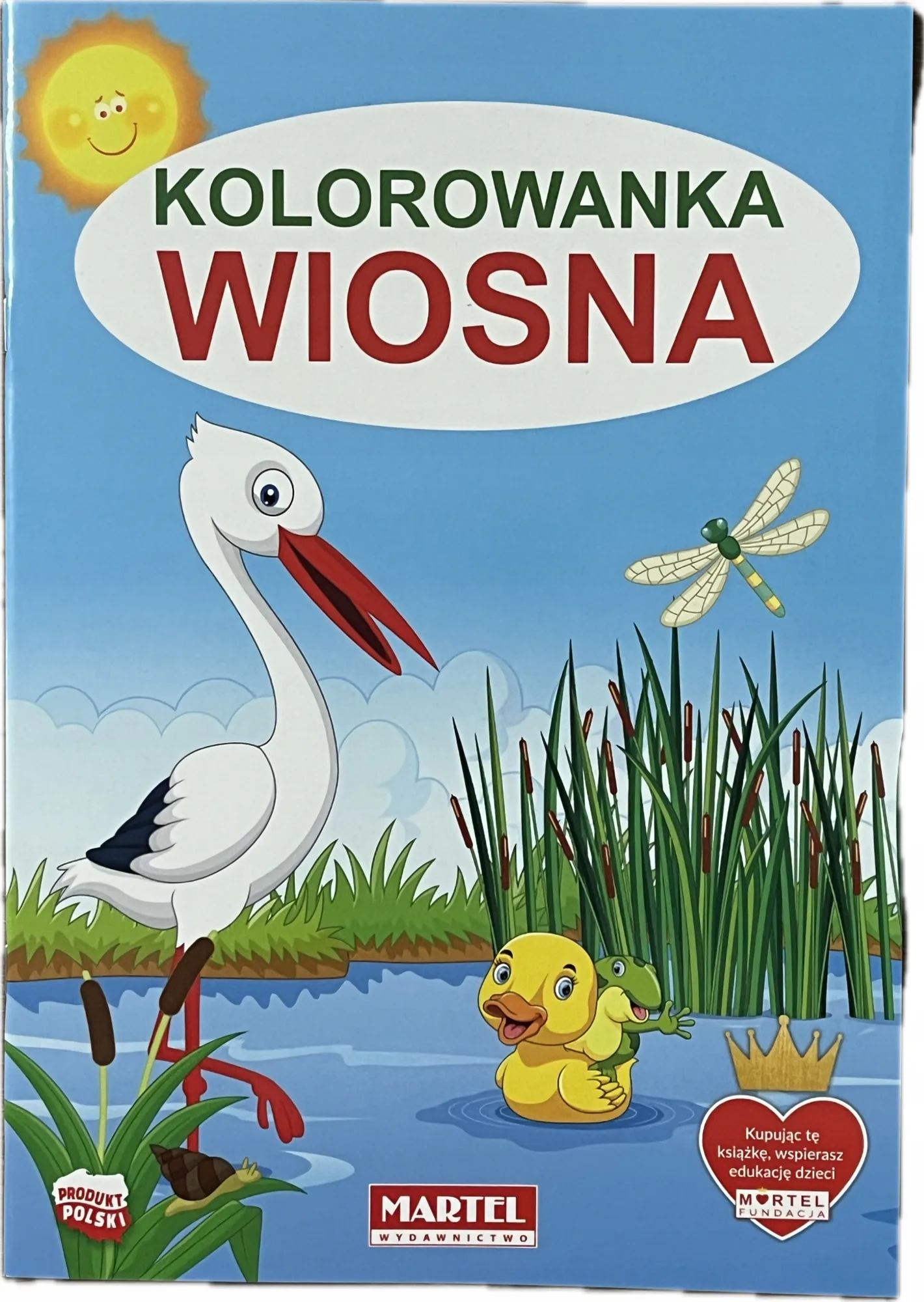 Okładka: KOLOROWANKA wiosenna Wiosna ptaki zwierzeta kwiaty dla dzieci