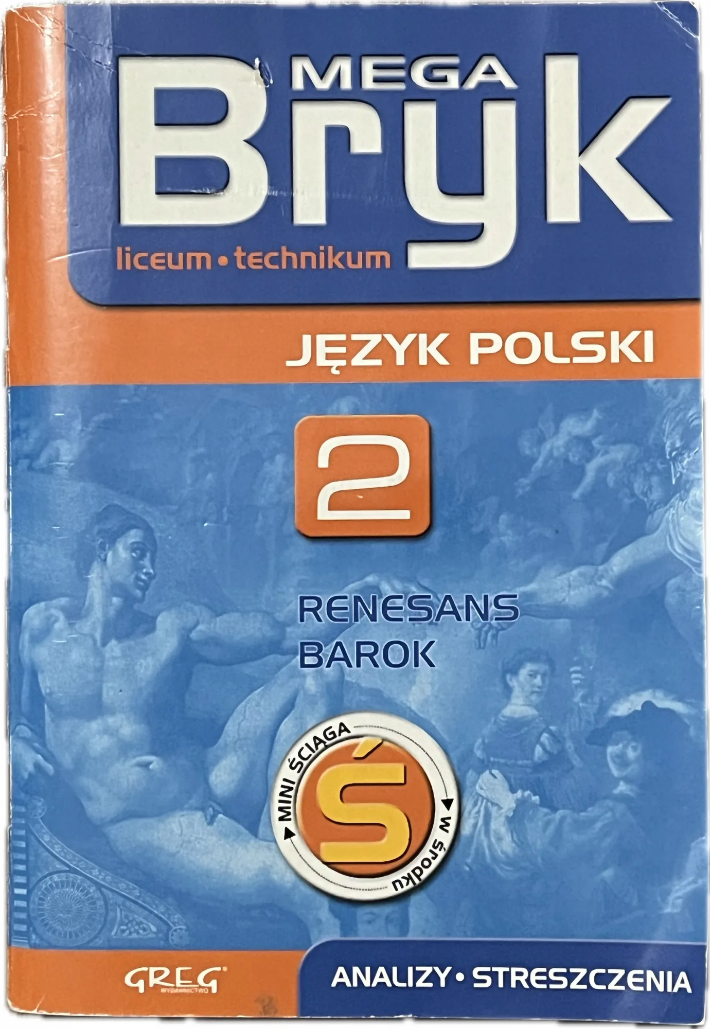 Okładka: RENESANS BAROK liceum ŚCIĄGA OPRACOWANIA LEKTUR bryk