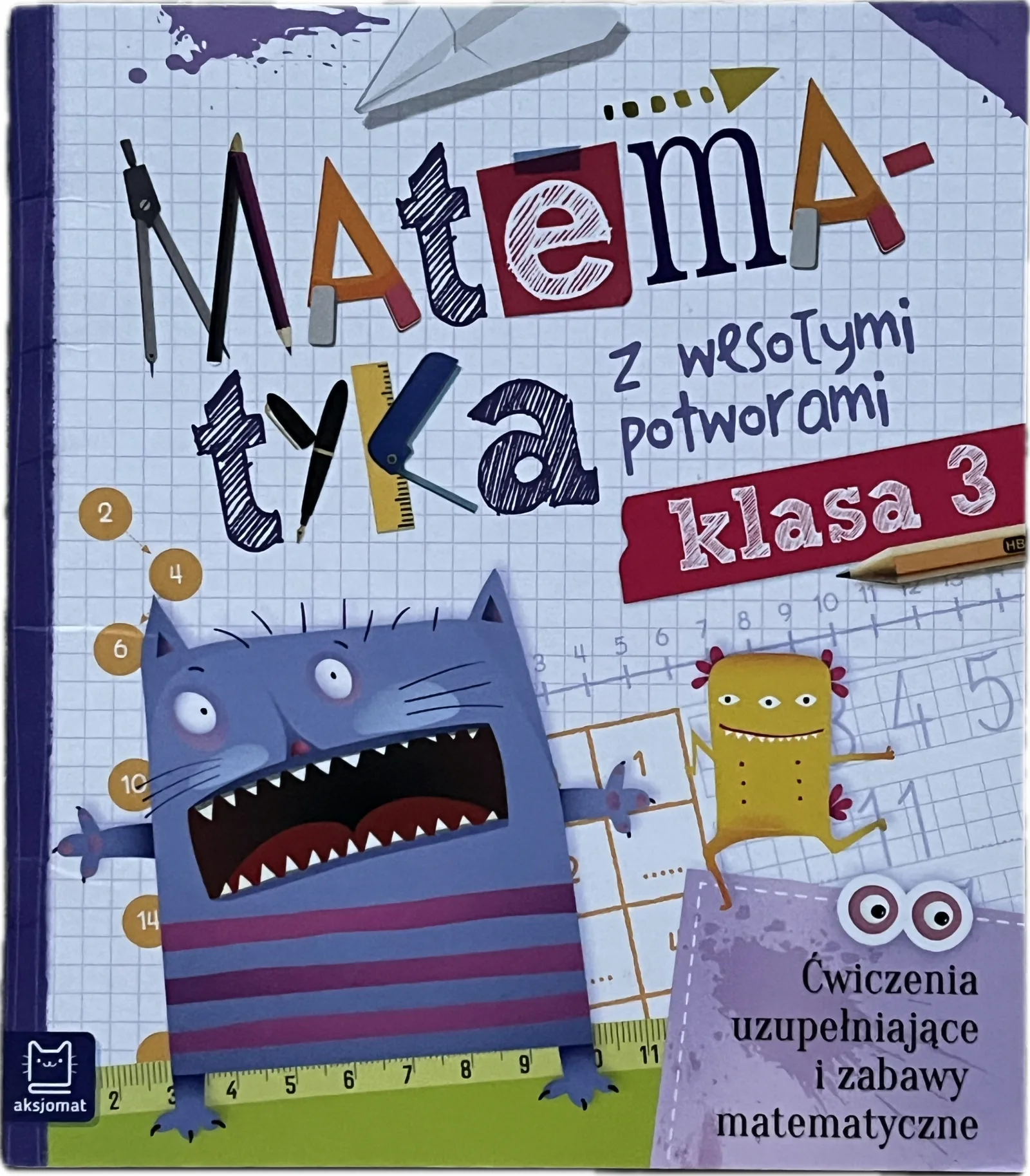 Okładka: klasa 3 Matematyka z potworami ćwiczenia zadania karty pracy zabawy