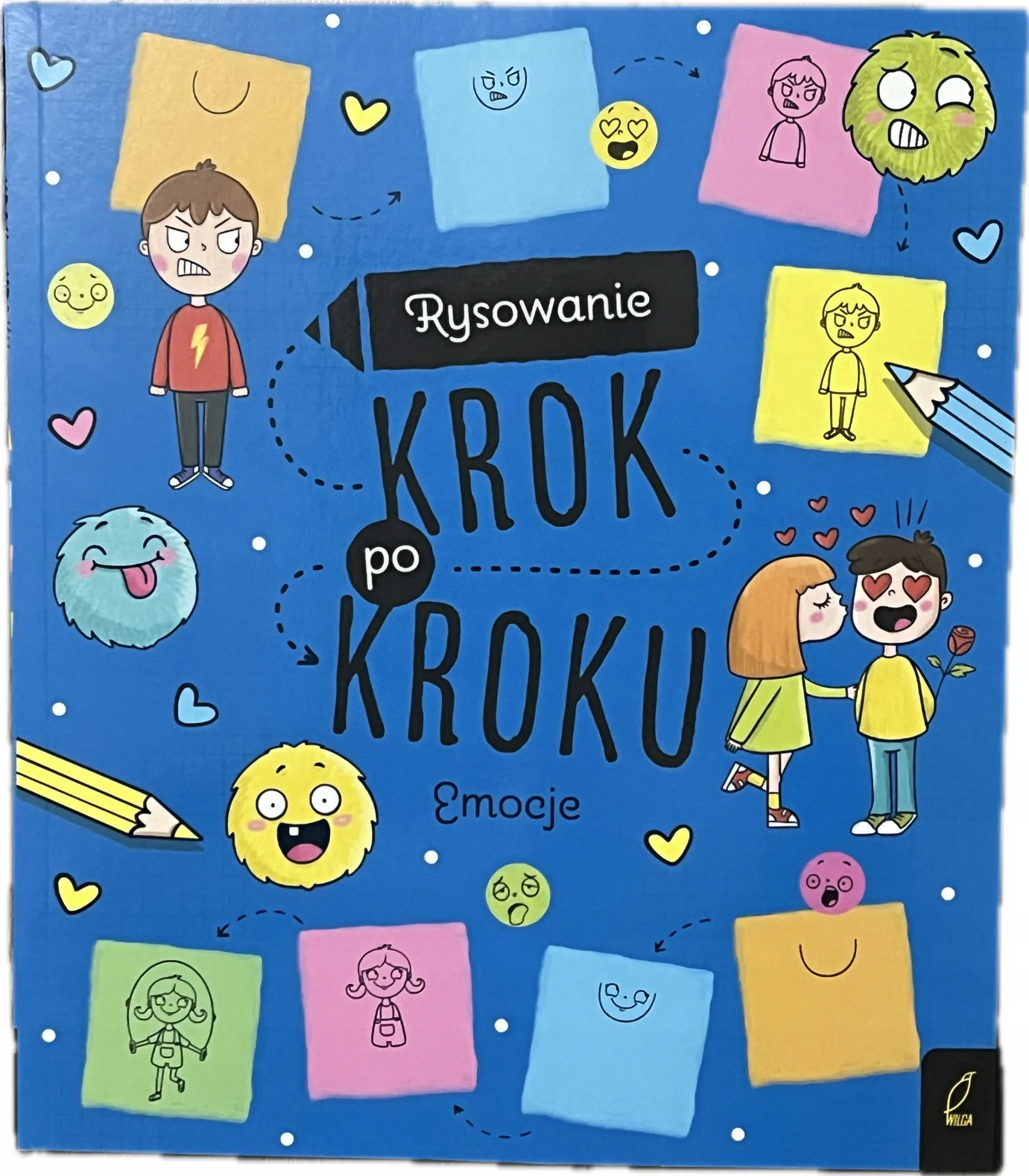 Okładka: Nauka rysowania rysunku kurs dla dzieci emocje przeżycia miny