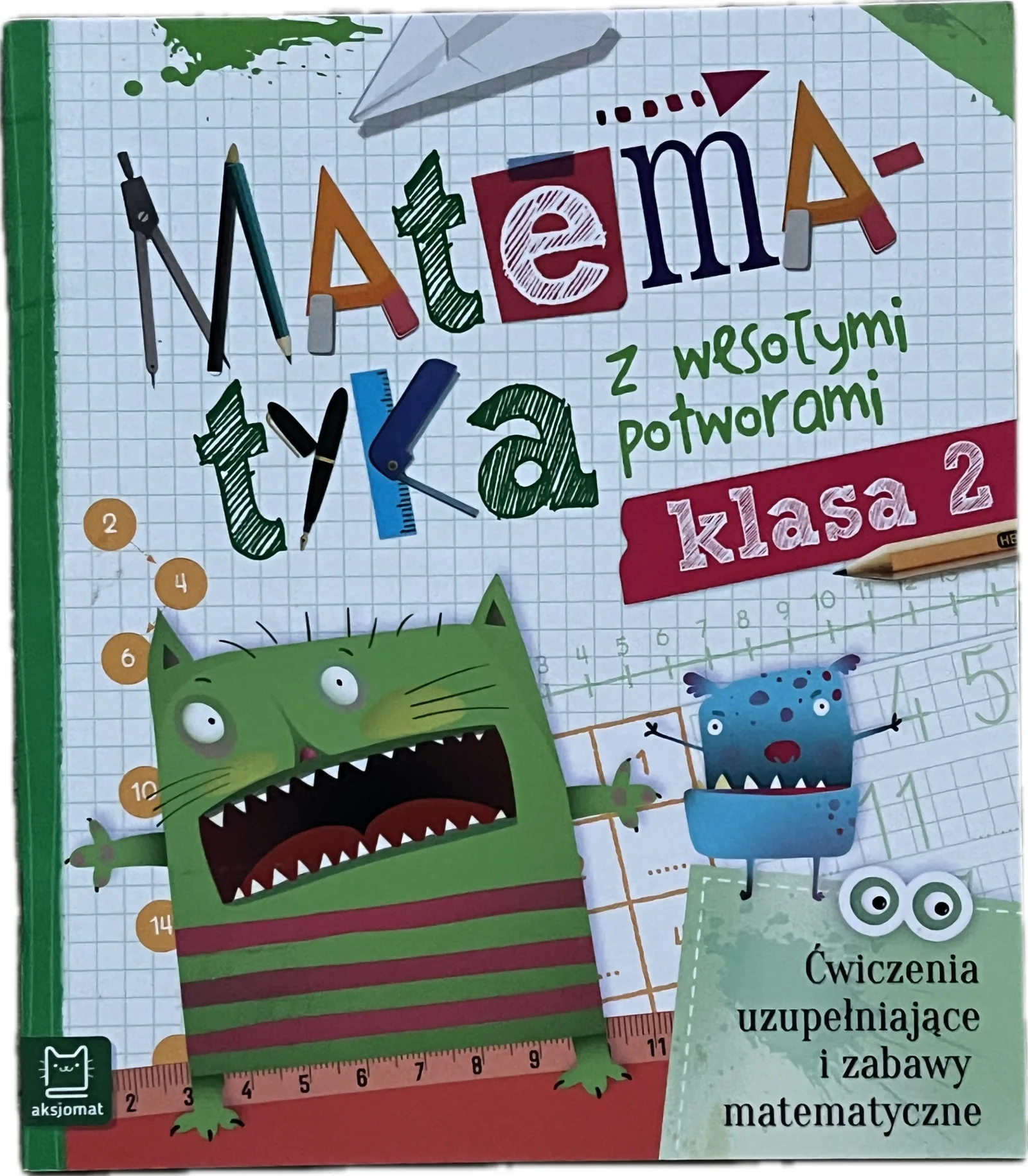 Okładka: klasa 2 Matematyka z potworami ćwiczenia zadania karty pracy zabawy