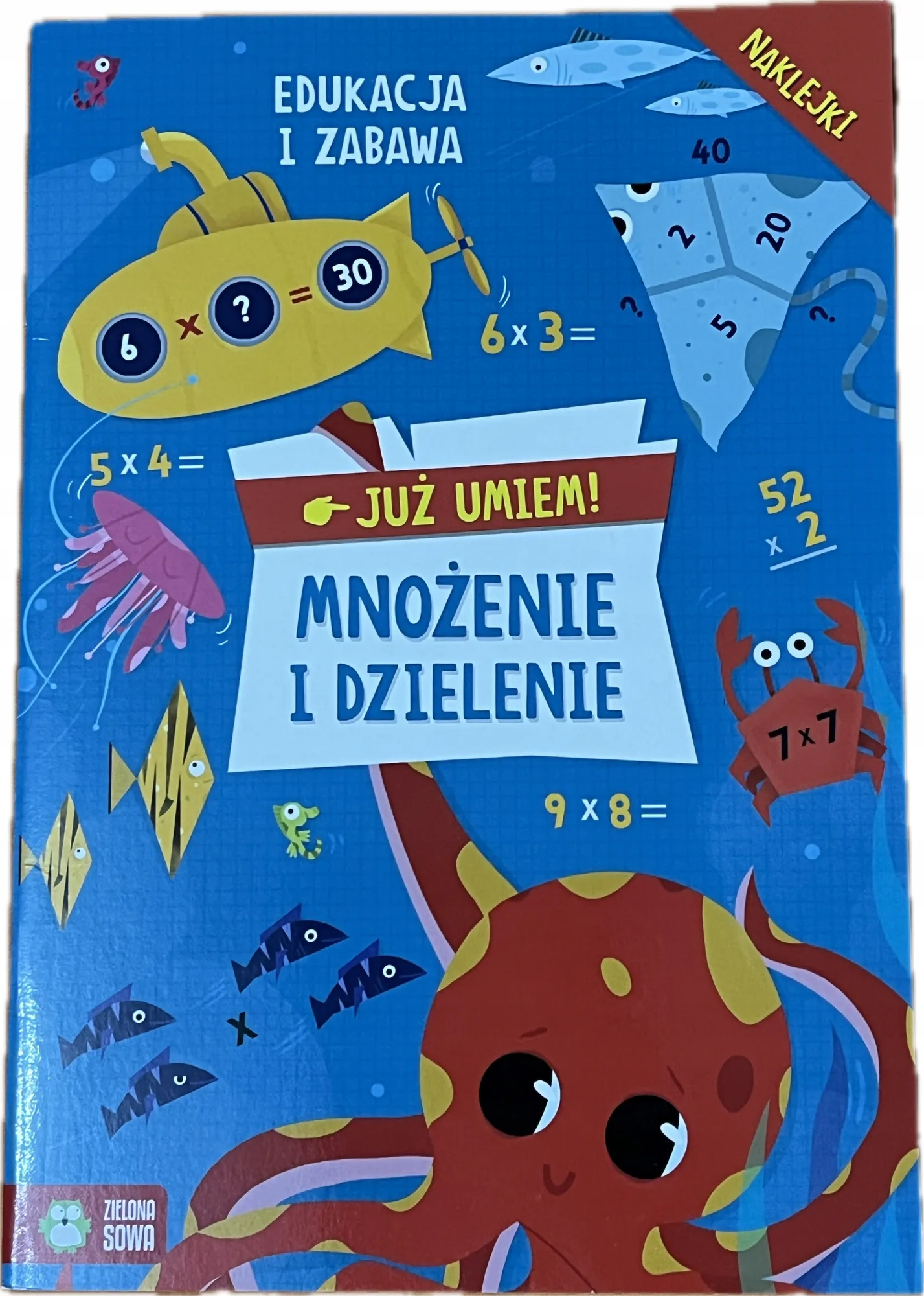 Okładka: MATEMATYKA klasa 2 3 zdania ćwiczenia mnożenie DZIELENIE a4 naklejki