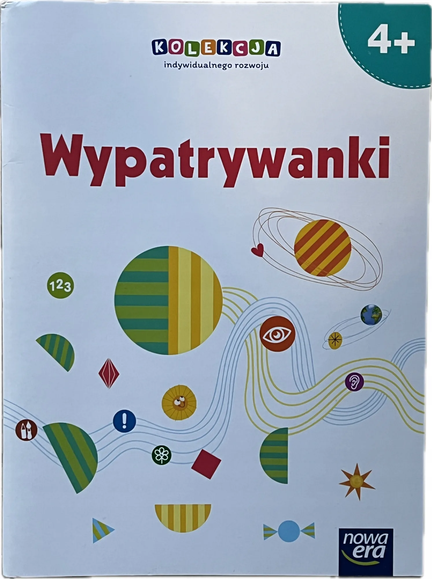 Okładka: Spostrzegawczość karty pracy ćwiczenia edukacyjne 4+ naklejki WYPATRYWANKI