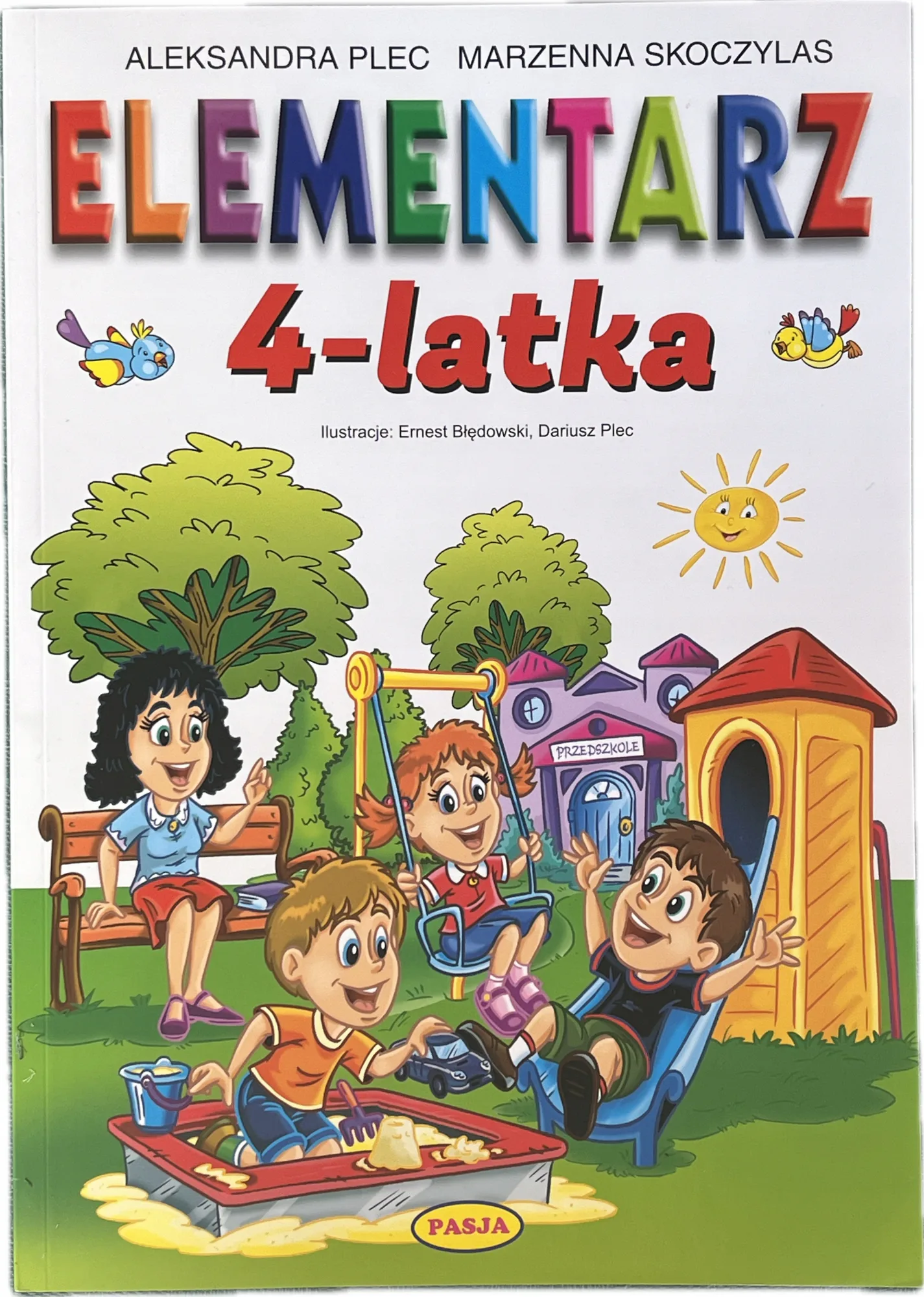 Okładka: Karty pracy ćwiczenia ZADANIA dla czterolatka 4 lata elementarz PASJA