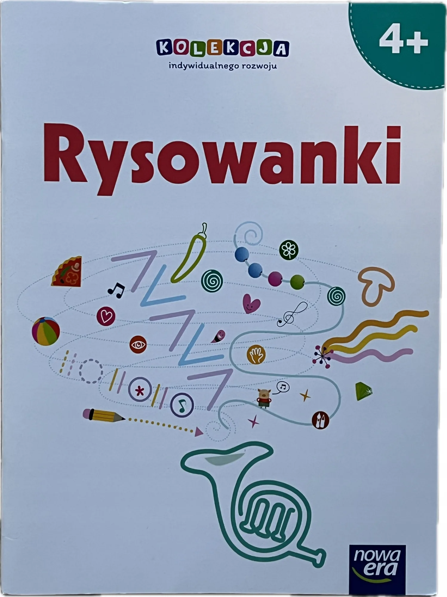 Okładka: Rysowanie po śladzie 4 LATKA 4+ A4 NOWA ERA. RYsowanki czterolatek