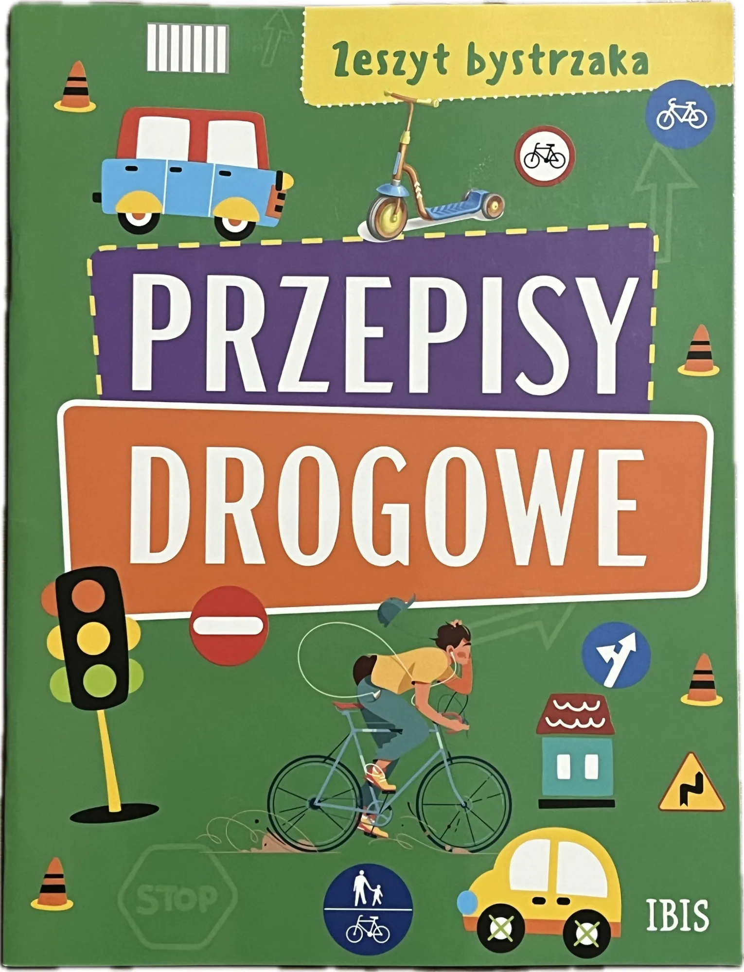 Okładka: Znaki drogowe przepisy książka edukacyjna dla dzieci A4 KOLOROWANIE ZNAKÓW
