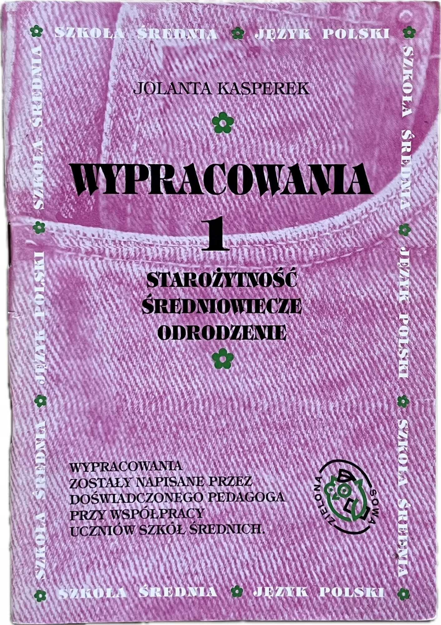 Okładka: Starożytność Średniowiecze Odrodzenie liceum ściąga WYPRACOWANIA