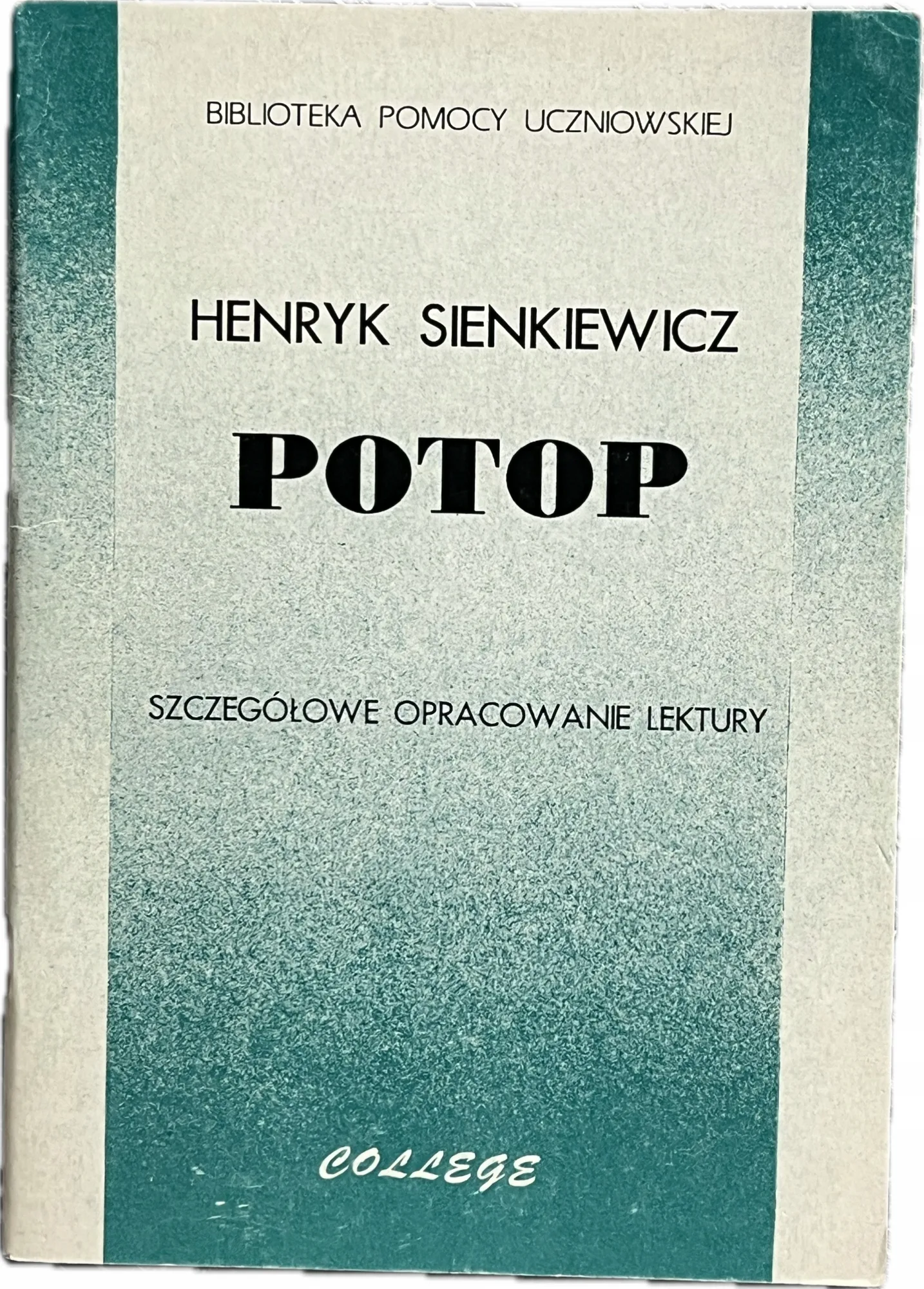Okładka: POTOP streszczenie opracowanie LEKTURY OMÓWIENIE ŚCIĄGA bryk