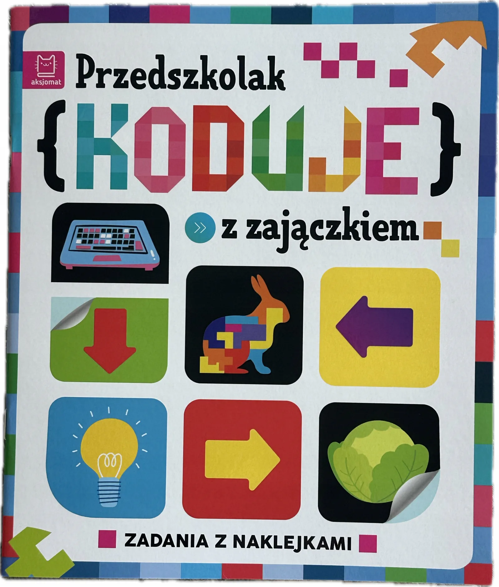 Okładka: Kodowanie zadania NAUKA KODOWANIA DLA przedszkolaków z naklejkami
