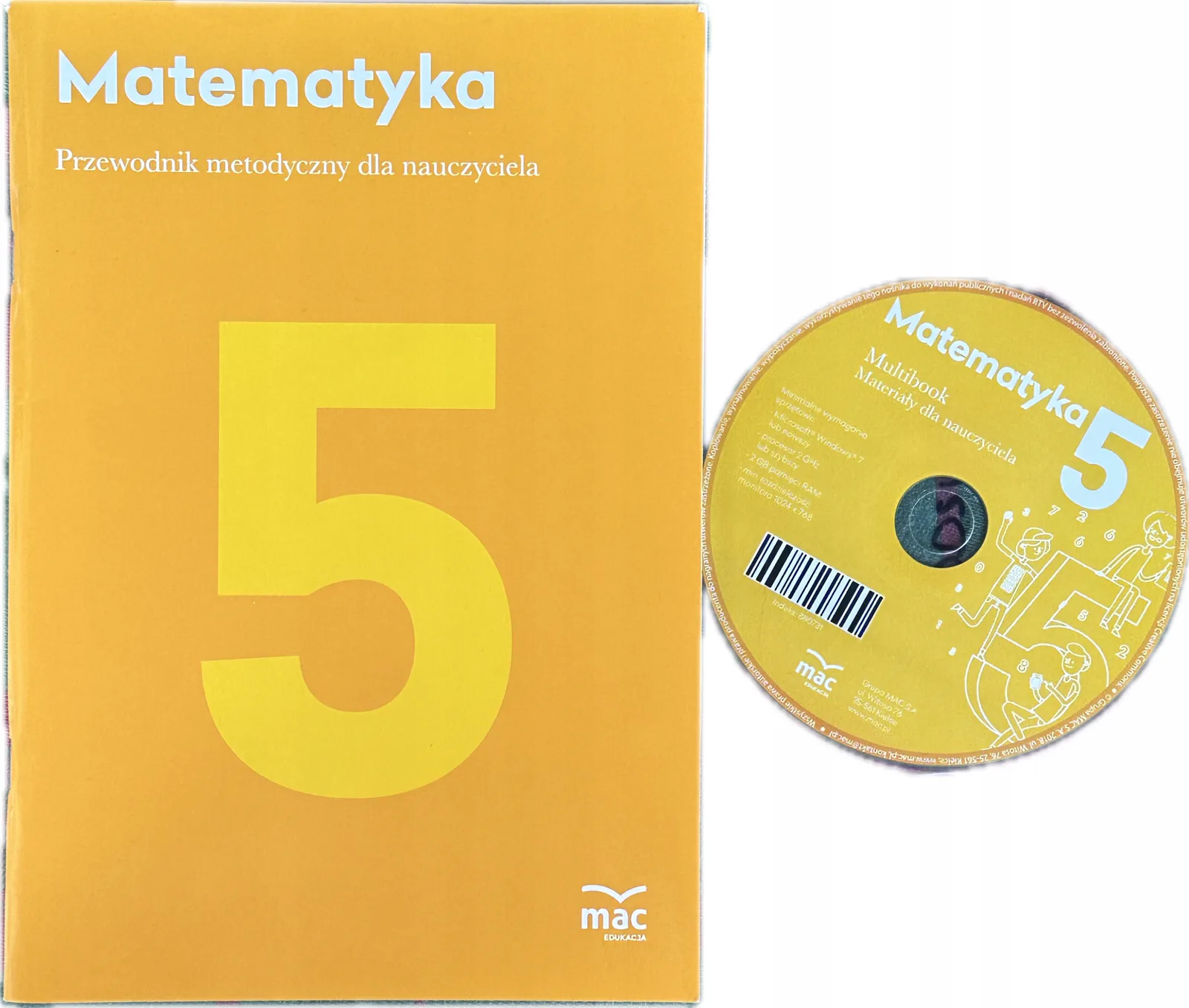 Okładka: Matematyka KLASA 5 przewodnik metodyczny ksiązka nauczyciela płyta CD MAC
