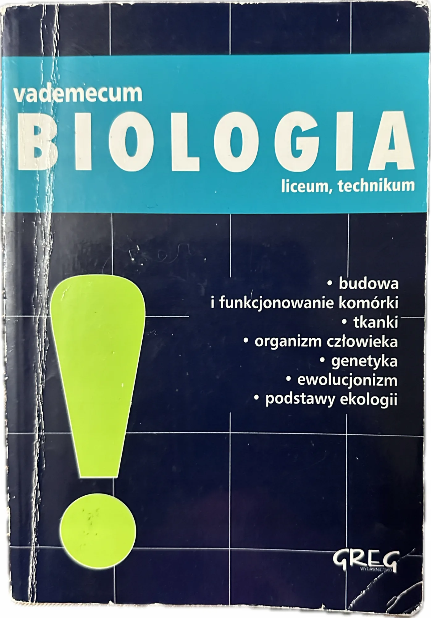 Okładka: liceum MATURA biologia vademecum maturalne powtórki ściąga powtórka