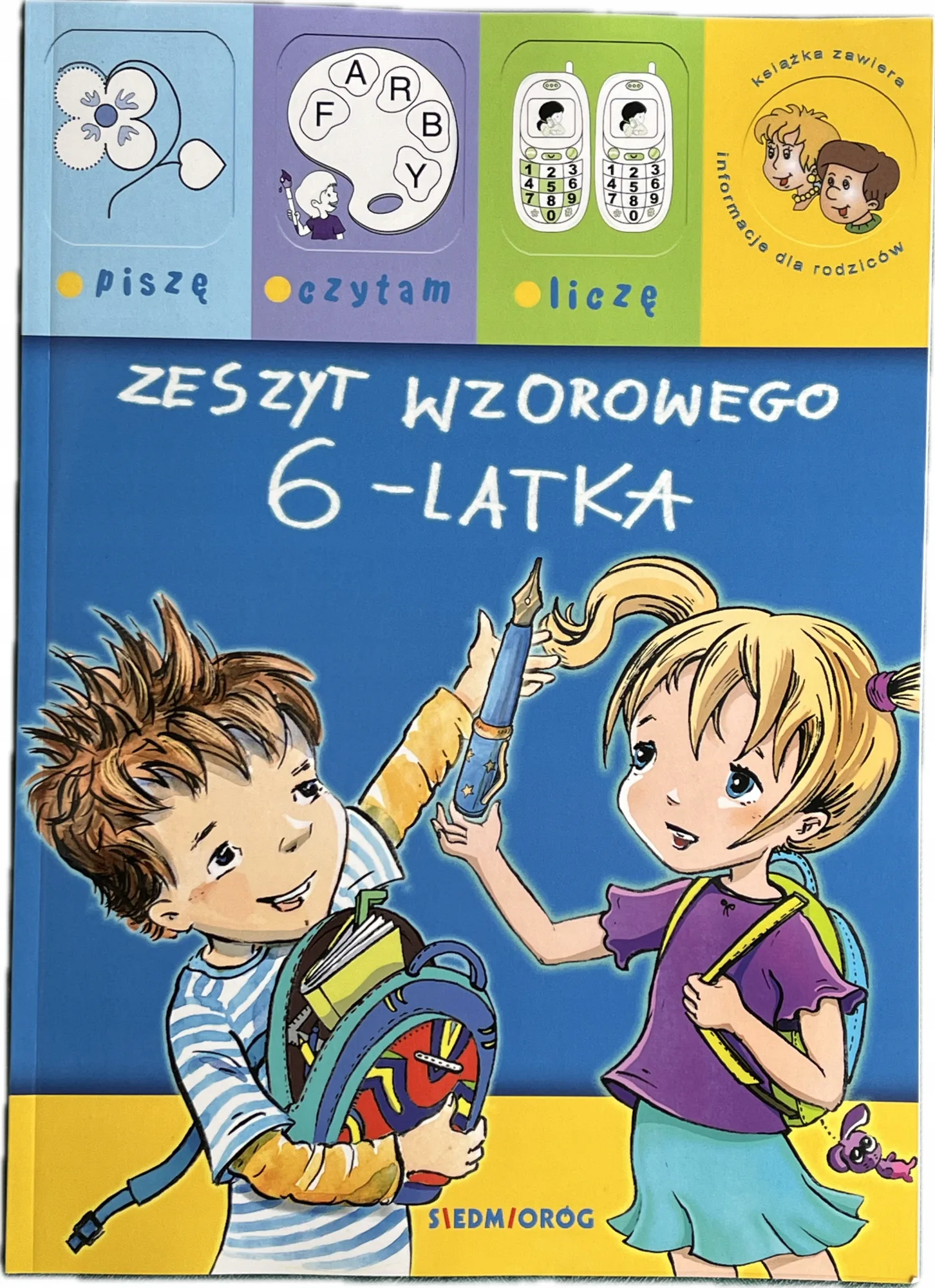 Okładka: 6 lat KALIGRAFIA nauka pisania po śladzie zerówka kolorowanki porównania
