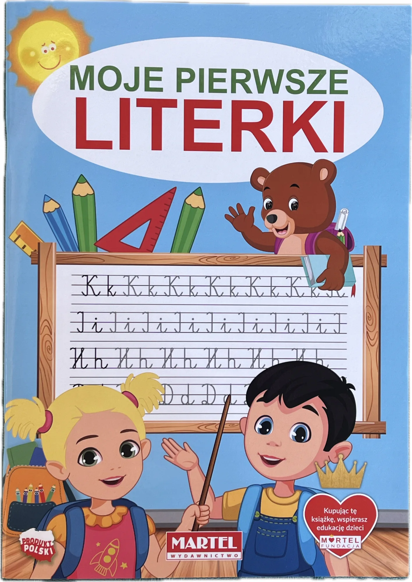 Okładka: Nauka pisania LITEREK kaligrafia A4 ZERÓWKA klasa 1 6 7 lat KOLOROWANKA