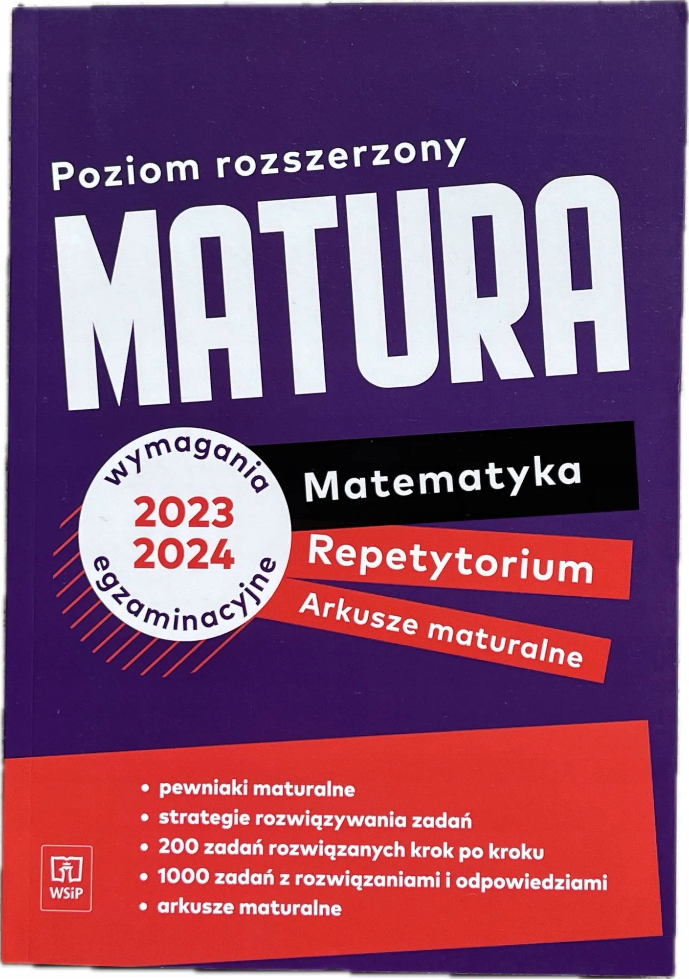Okładka: MATEMATYKA Repetytorium arkusze odp MATURA WSIP zakres rozszerzony 2024
