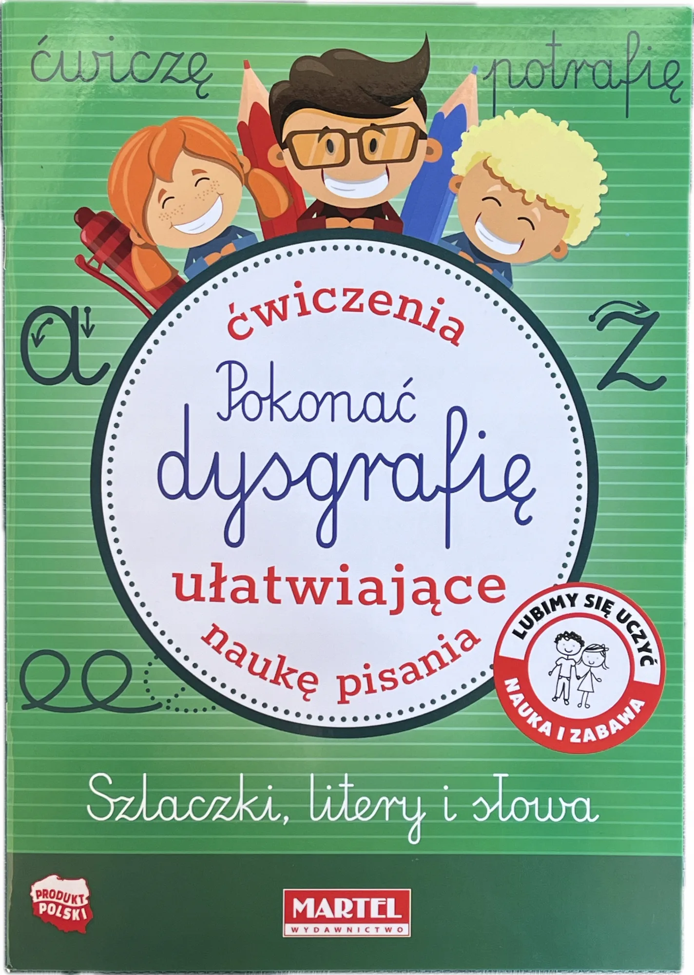 Okładka: Nauka pisania LITEREK kaligrafia A4 ZERÓWKA klasa 1 6 7 lat dysgrafia