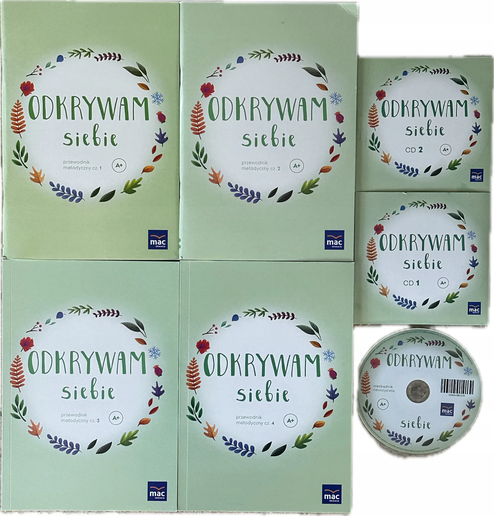 Okładka: Odkrywam siebie A+ MAC ksiązka nauczyciela 4 SZT przewodnik + 3 płyty cd