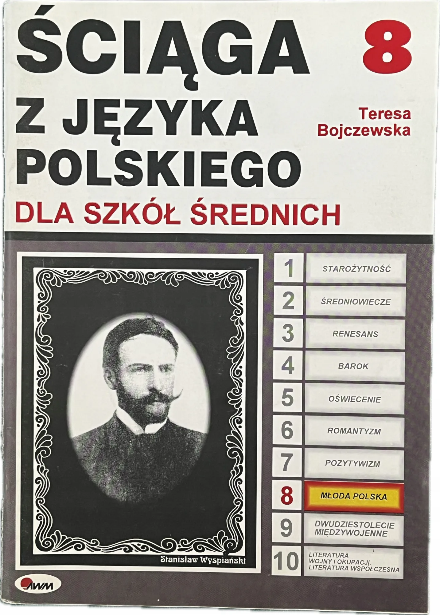 Okładka: ściąga z języka polskiego opracowania LICEUM MŁODA POLSKA